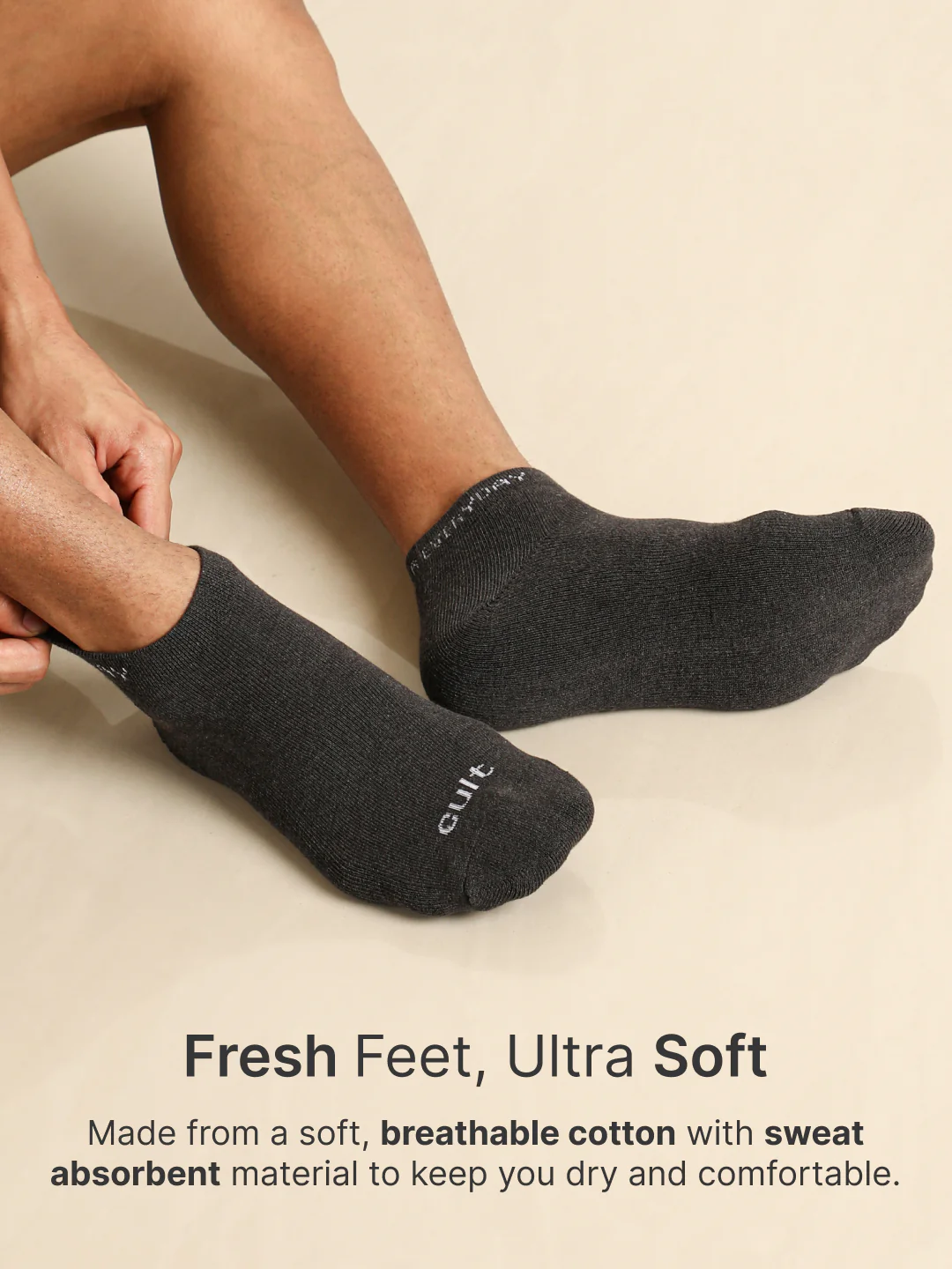 Sports Low Ankle Length Pack of 5 Blue,Yellow,White & Black Men's Cotton Socks - Image 4