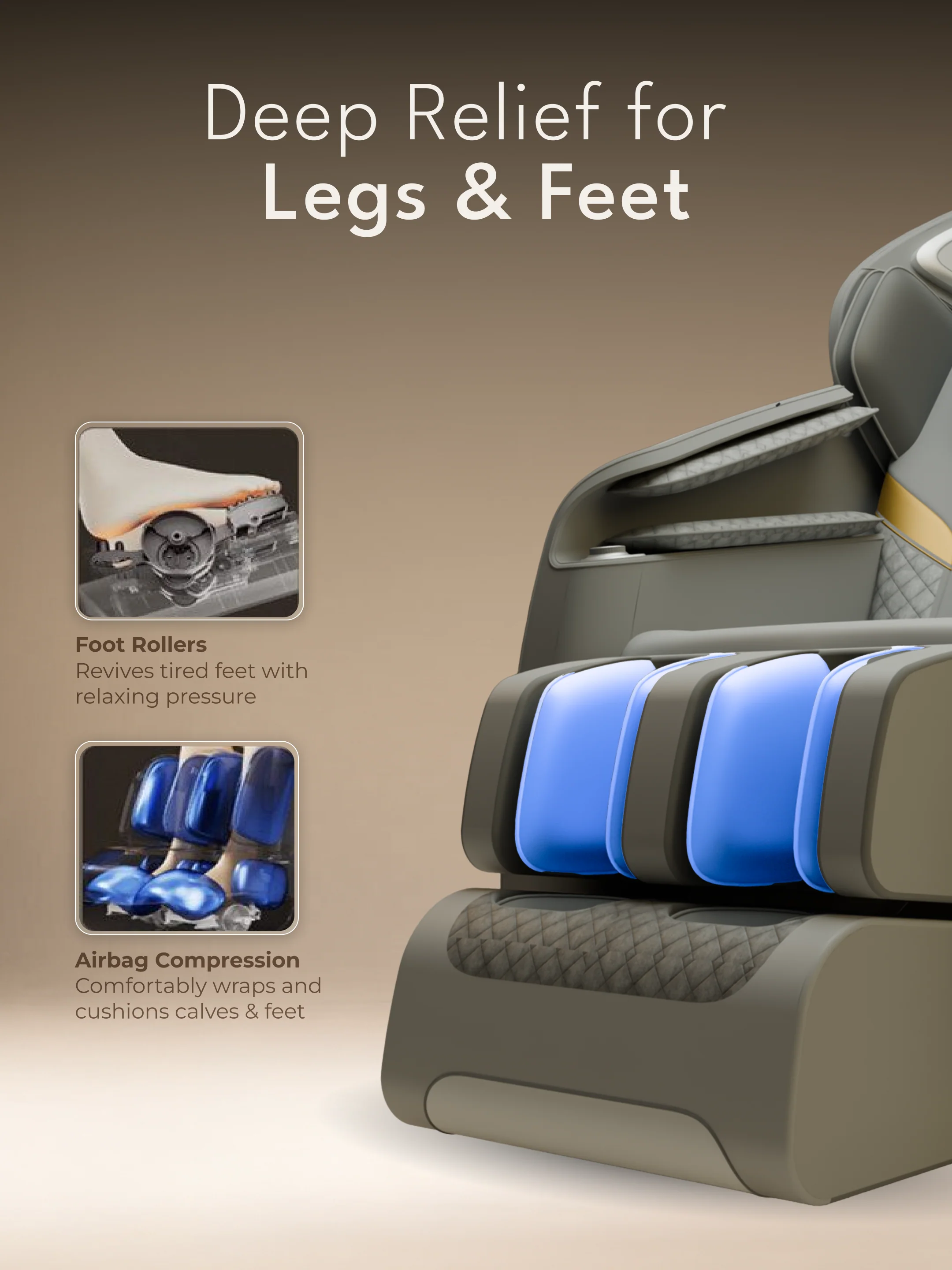Cult LUXE Massage Chair | Zero Gravity with AI Voice & Bluetooth | 3D Experience | Smart Dial & 18 Preset Programs | Smart Touch Screen - Image 6