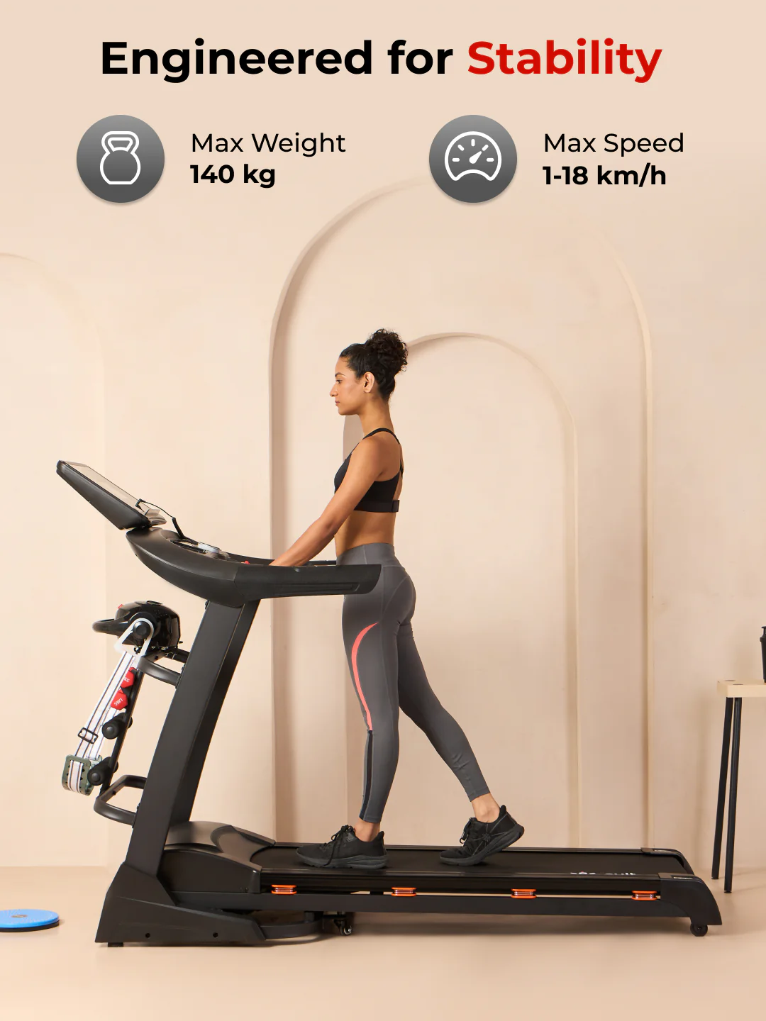 Cultrun M6 Nova 6 HP Peak Treadmill | 15-level Auto-Incline & Massager | Max Weight-140kg | Max Speed-18kmph (with 6 Months Extended Warranty) - Image 5
