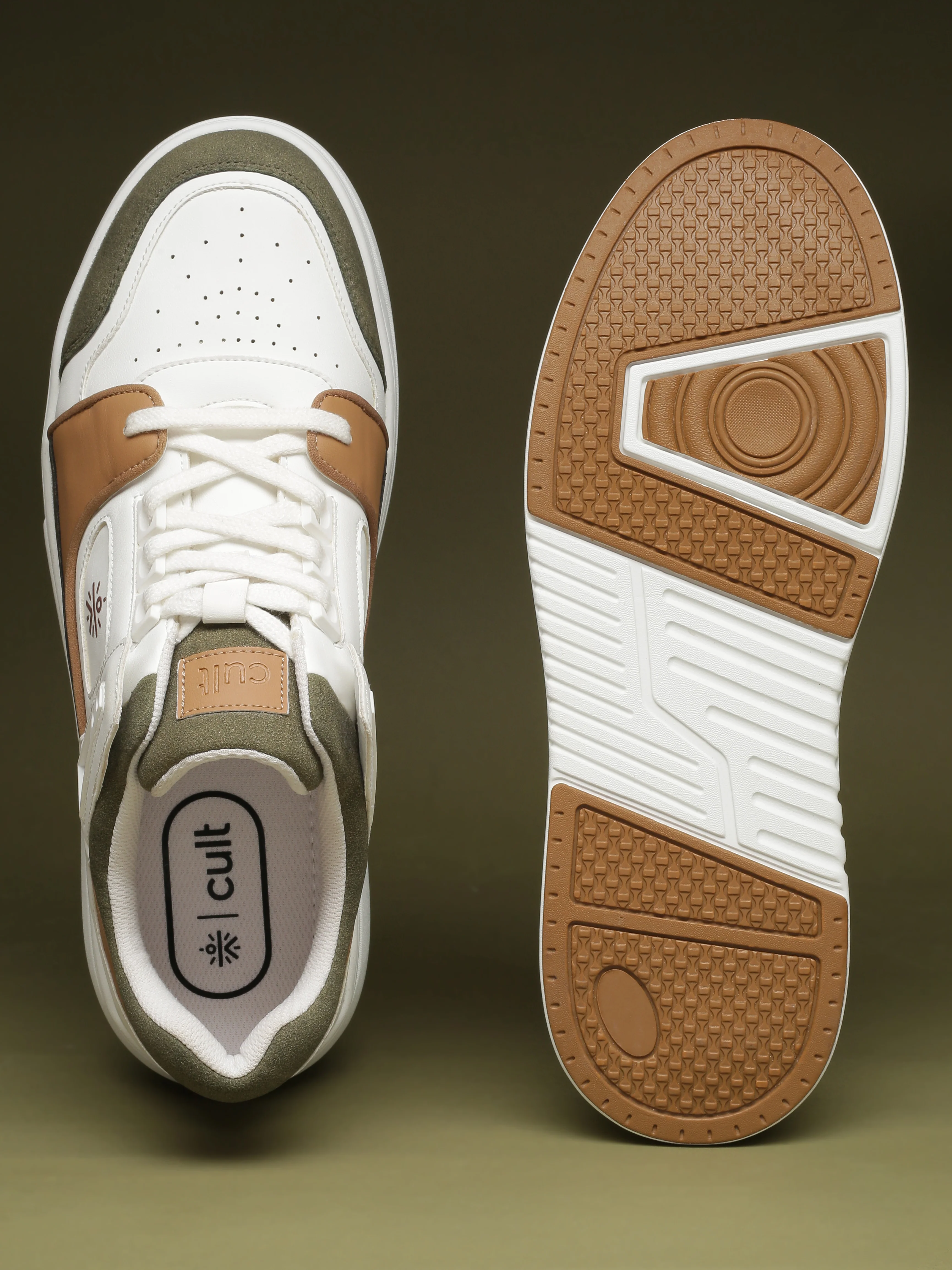 cult Men's AeroLite Sneakers - White/Tan - Image 8