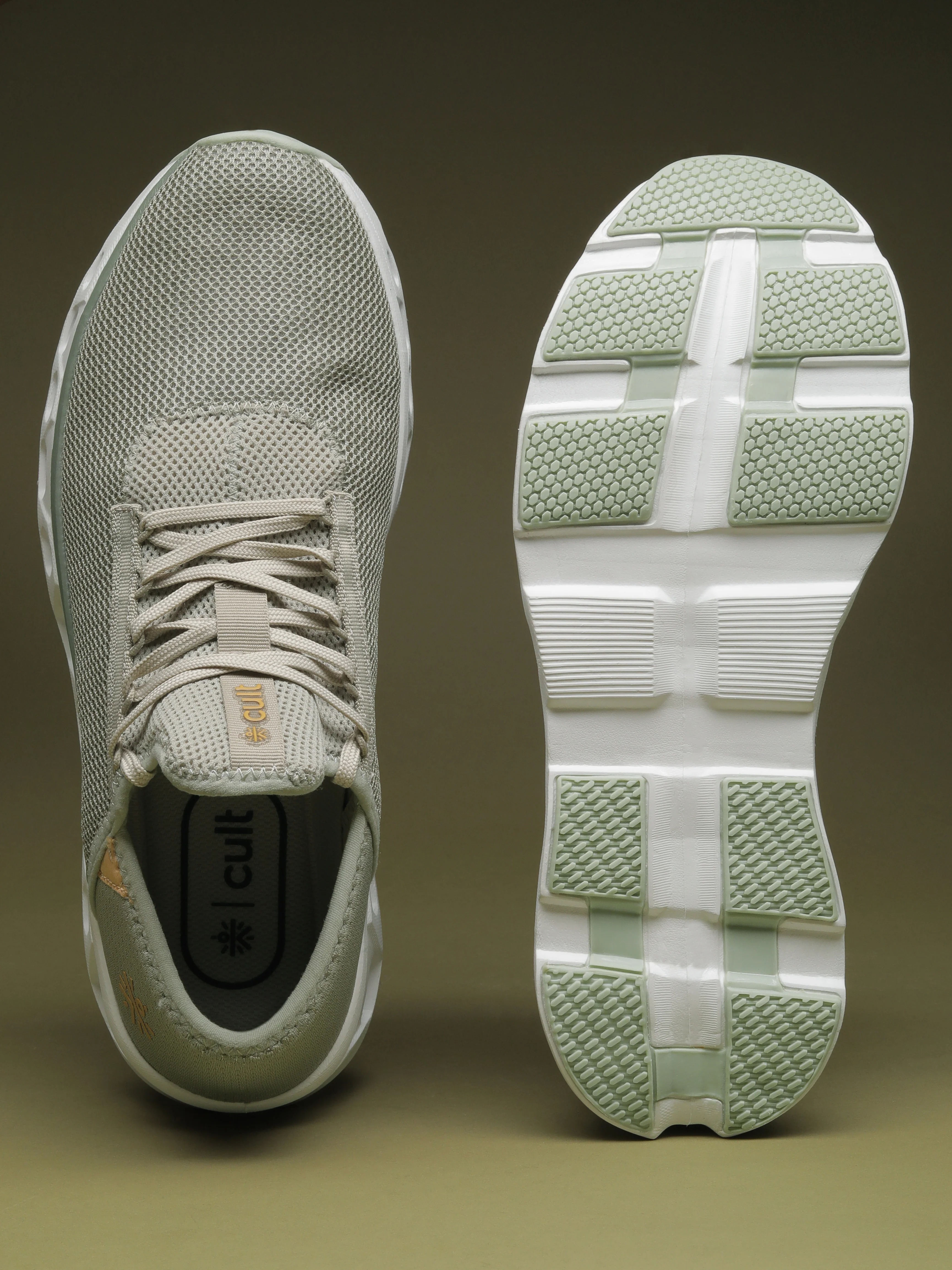 cult Men's Aeromesh Walking Shoes - Olive - Image 9