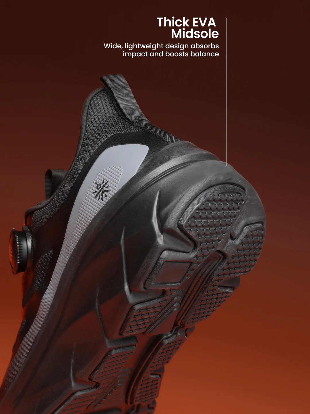 cult Men's AeroSprint Walking Shoes - Black/D.Grey - Image 7