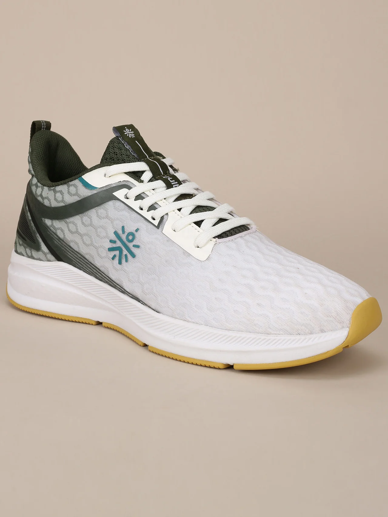 cult Men's AeroStride Casual Shoes - White/Olive - Image 3