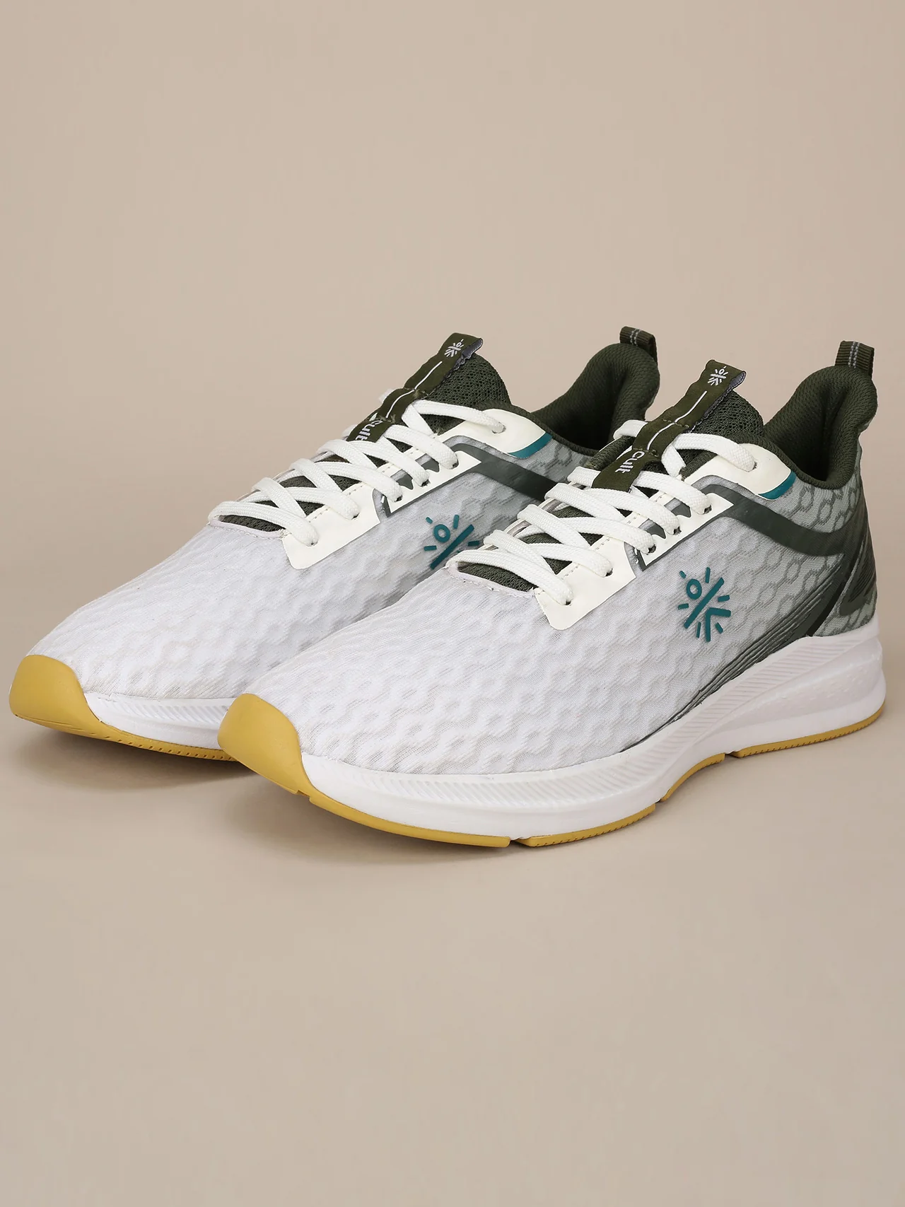 cult Men's AeroStride Casual Shoes - White/Olive - Image 5