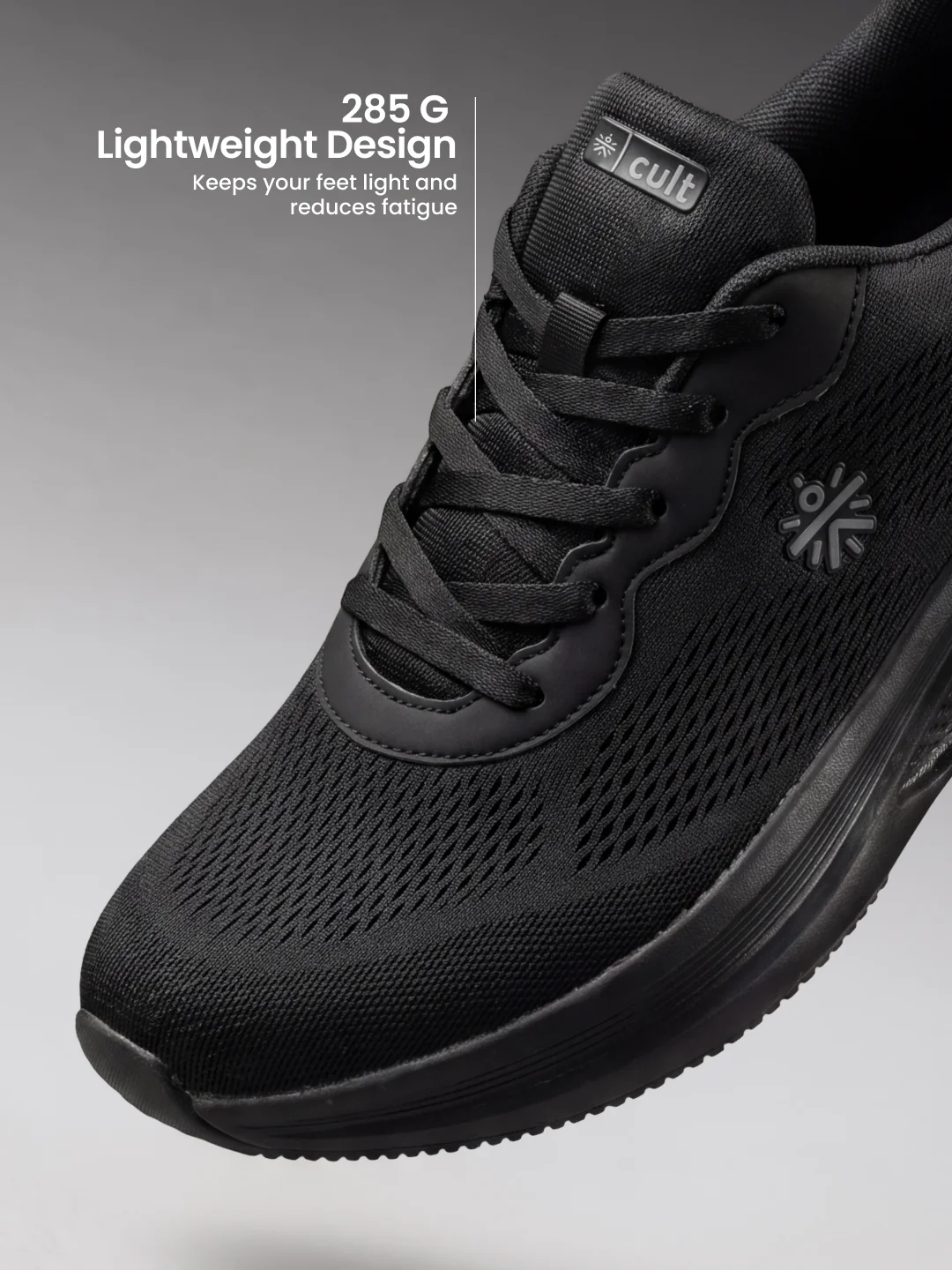 cult Men's AeroVent Running Shoes - Black - Image 6