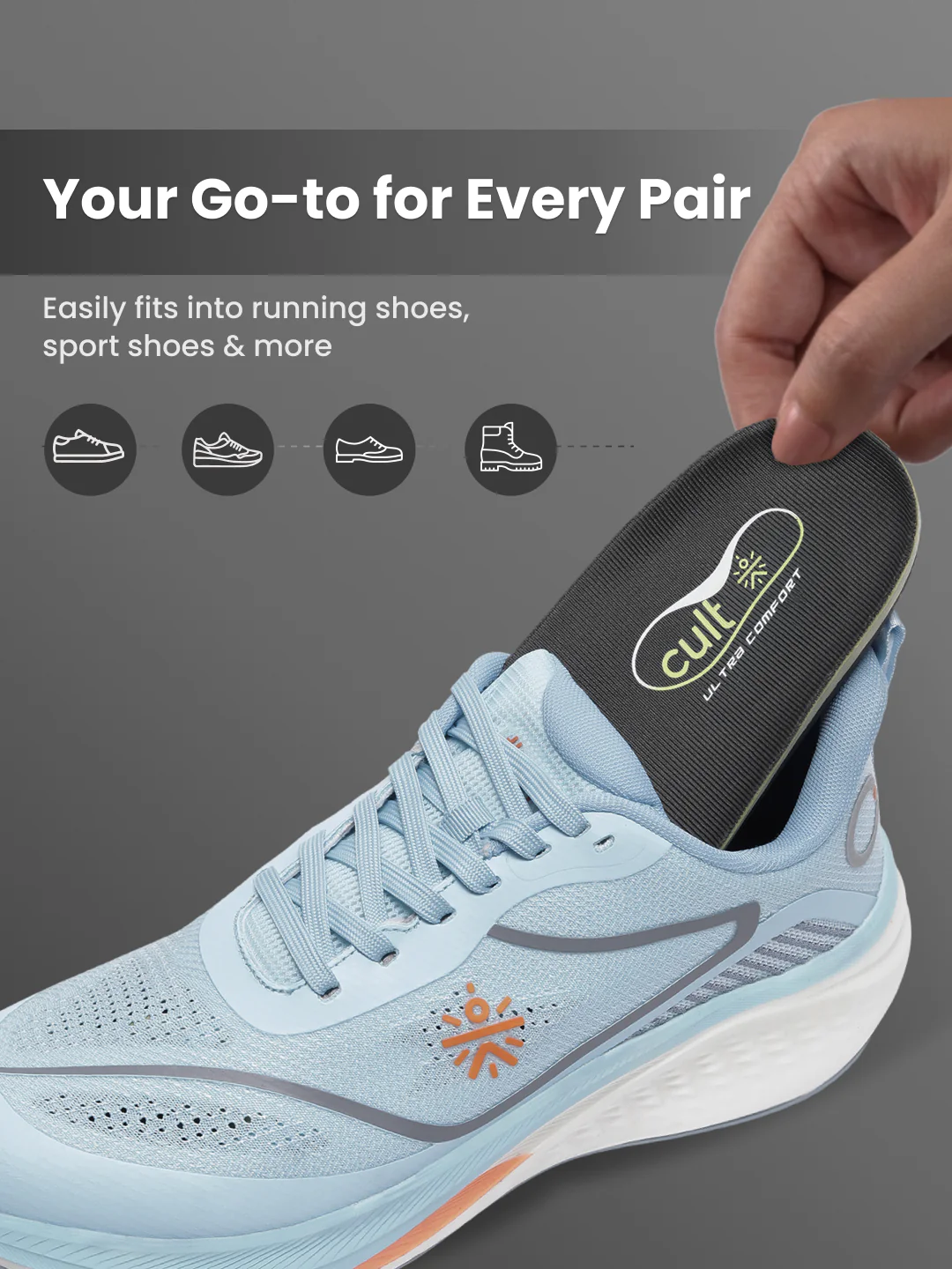 cult Men's Severe Flat Feet-Arch Correct Insoles - Image 6