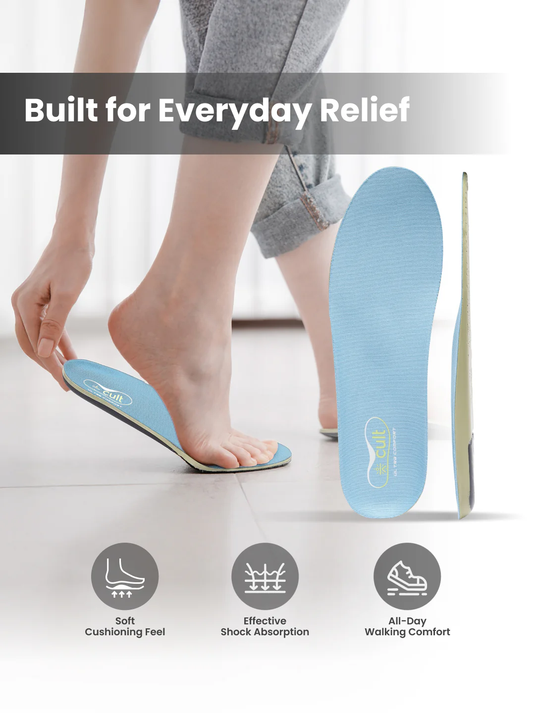 cult Men's Daily Wear- Arch Ease Insoles - Image 4