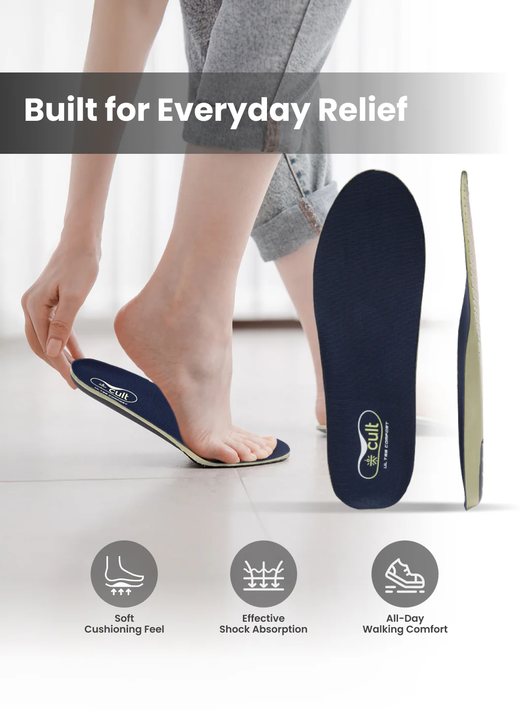 cult Men's Flat Feet- Arch Max Insoles - Image 4