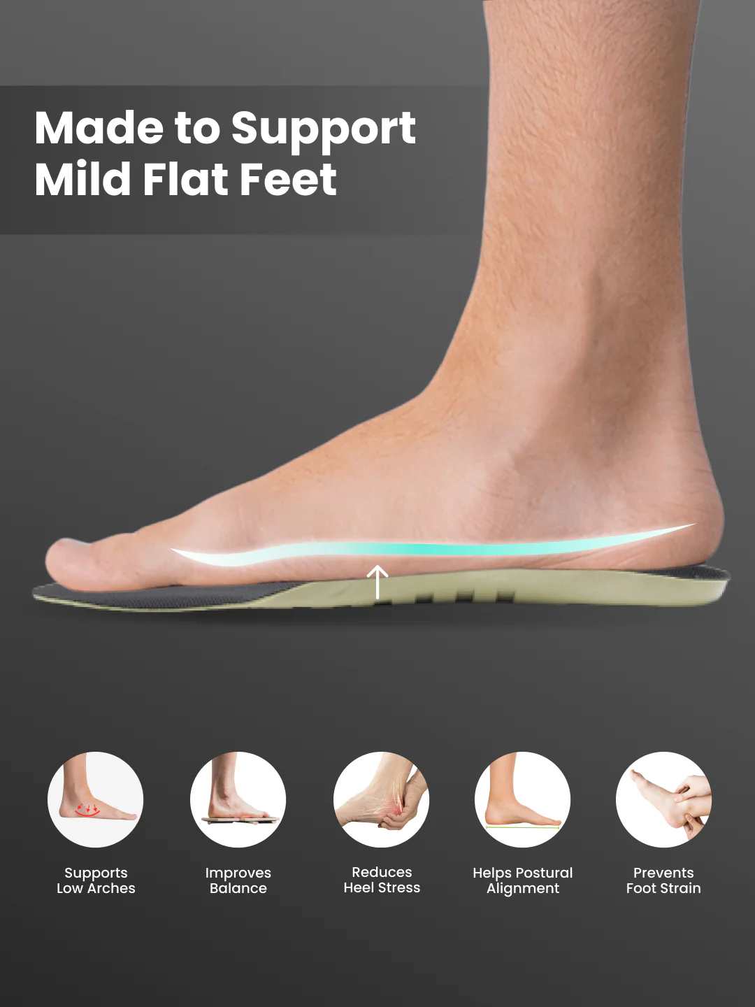 cult Men's Mild Flat Feet- Arch Pro Insoles - Image 3