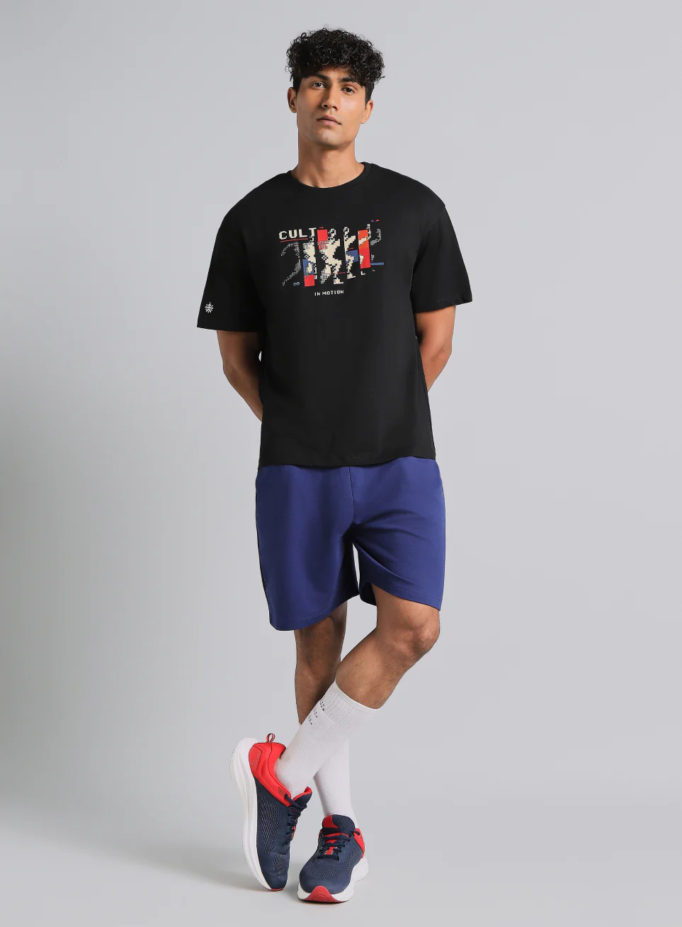 Cult Men's Black in Motion Graphic Relaxed Fit T-shirt - Image 3