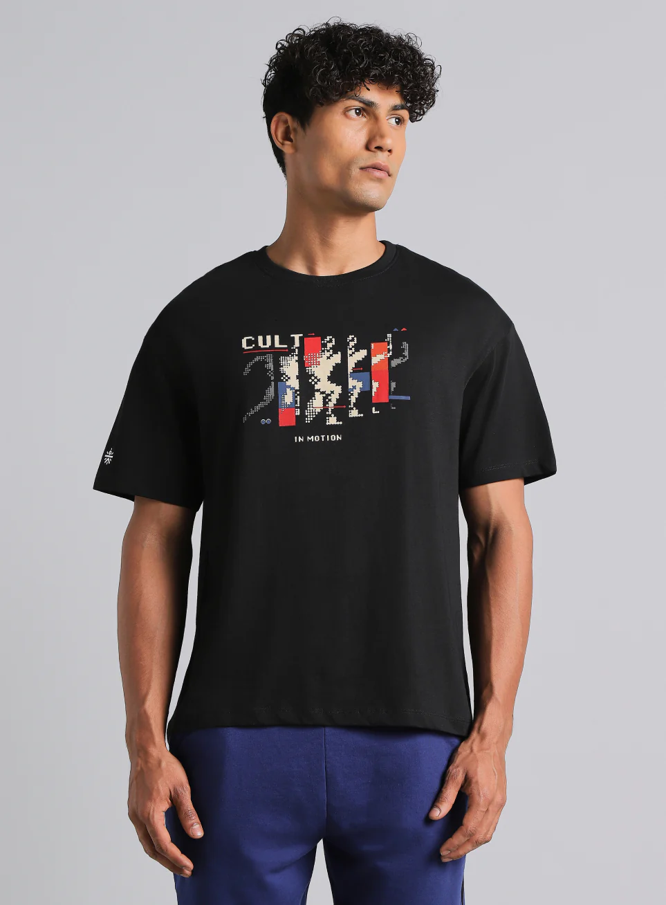 Cult Men's Black in Motion Graphic Relaxed Fit T-shirt - Image 4
