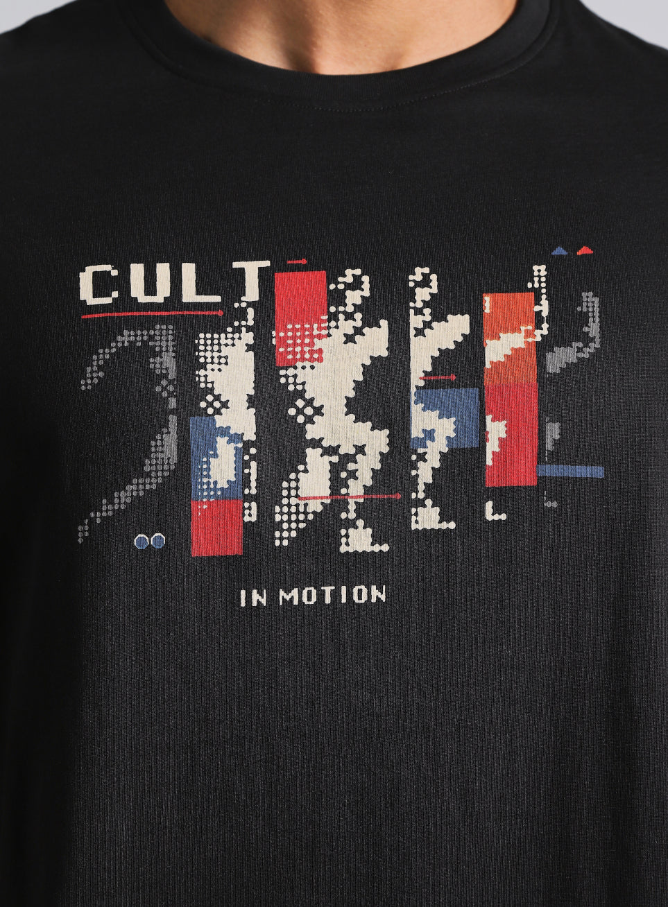 Cult Men's Black in Motion Graphic Relaxed Fit T-shirt - Image 7