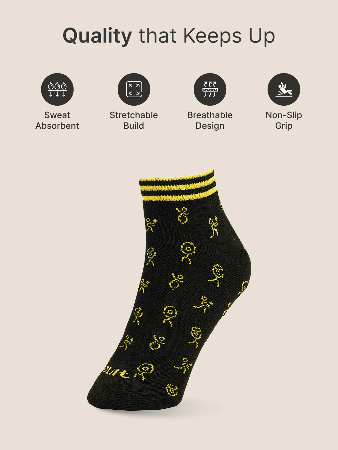 CULT Men's Ankle Length Cotton Socks  Ultra Soft, Breathable & Anti-Microbial  Casual & Sports Socks with Moisture-Absorbent Fabric - Image 4
