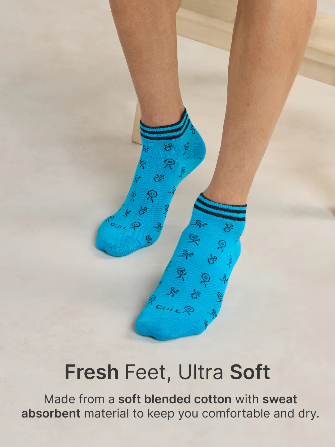 CULT Men's Ankle Length Cotton Socks  Ultra Soft, Breathable & Anti-Microbial  Casual & Sports Socks with Moisture-Absorbent Fabric - Image 5