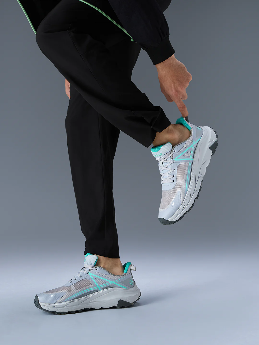 cult Men's Drift Outdoor Shoes - L.Grey/Sea Green - Image 7