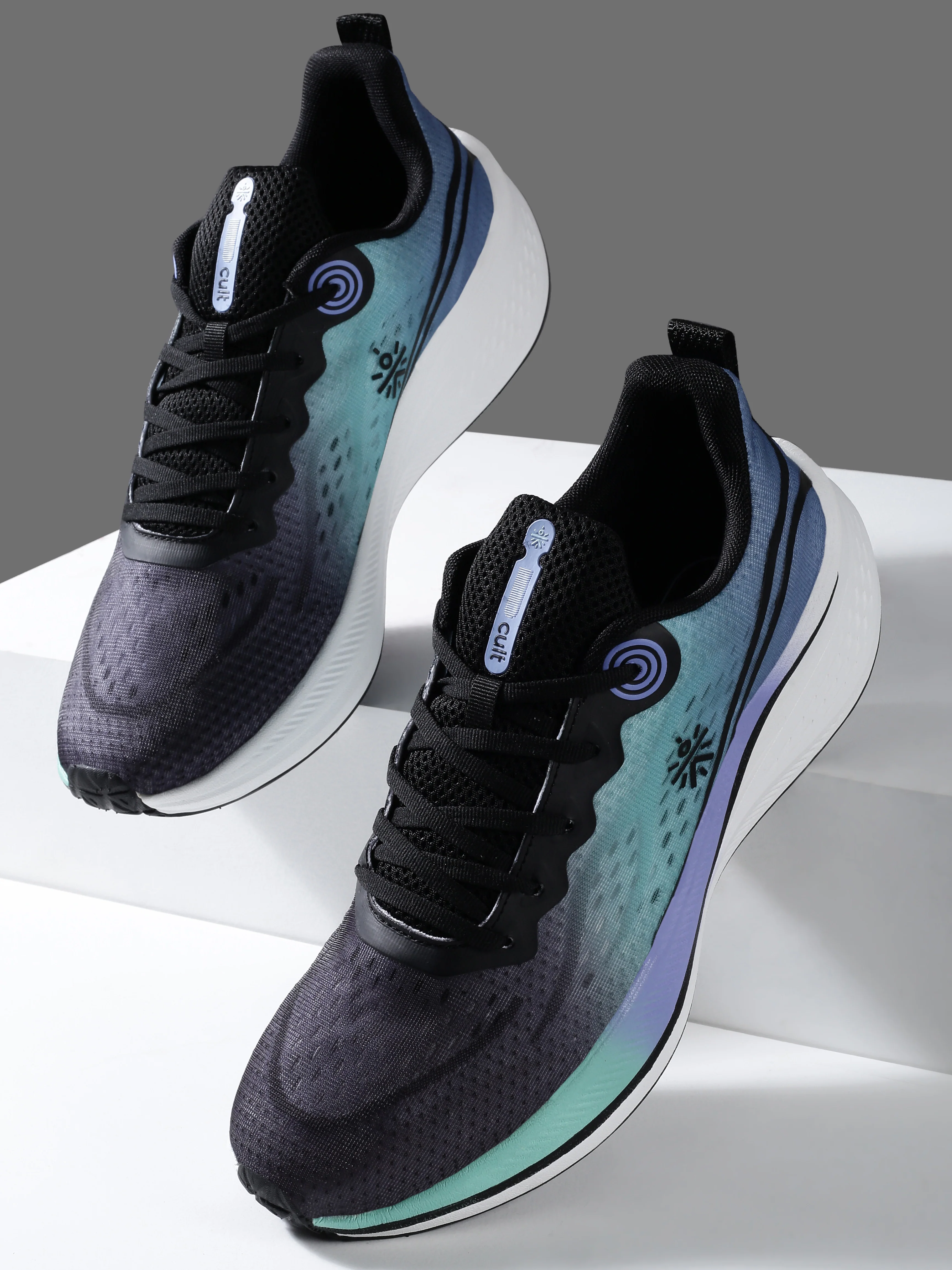 cult Men's Dynex Running Shoes - Black/Indigo Blue - Image 2