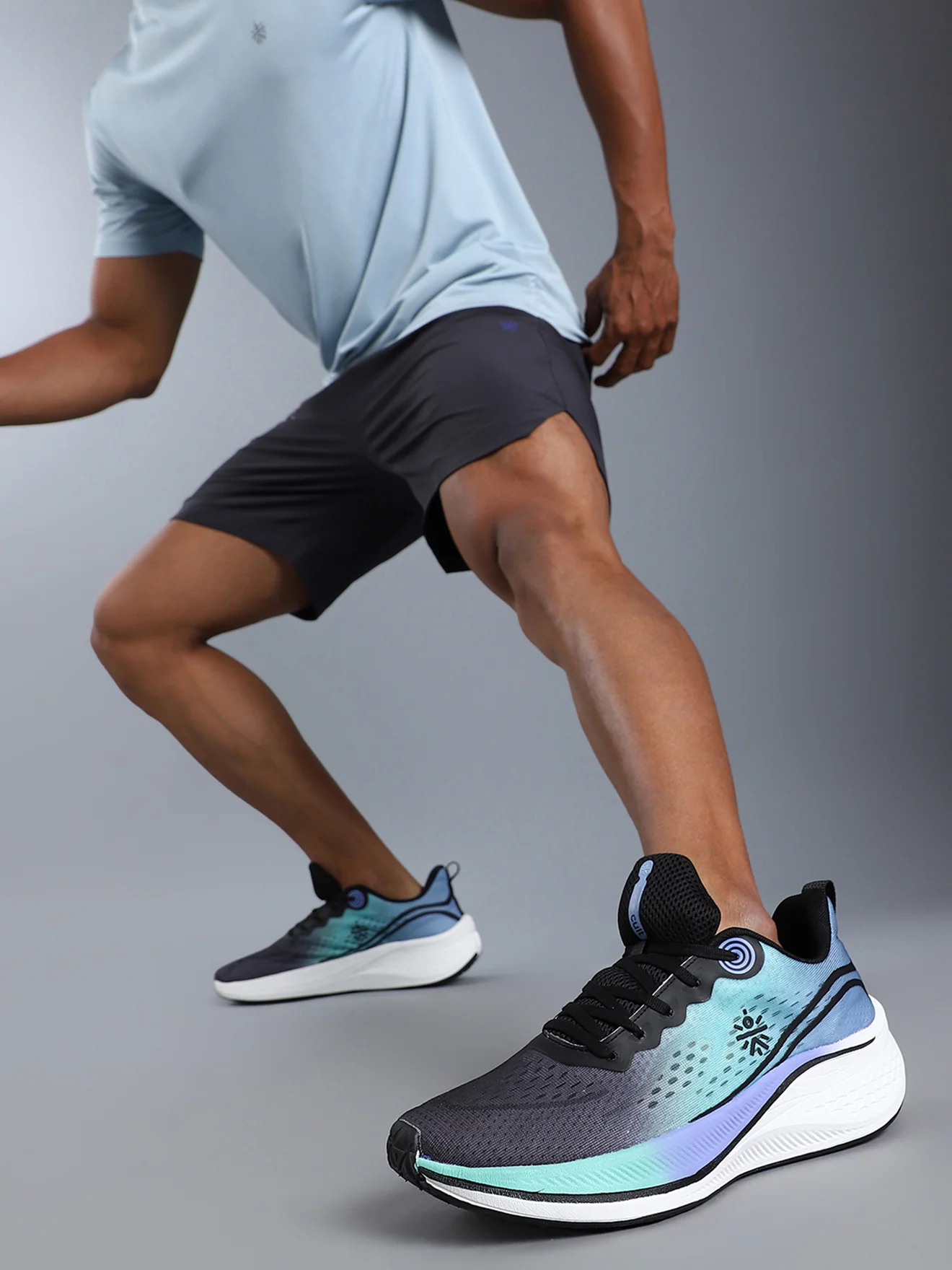 cult Men's Dynex Running Shoes - Black/Indigo Blue - Image 8