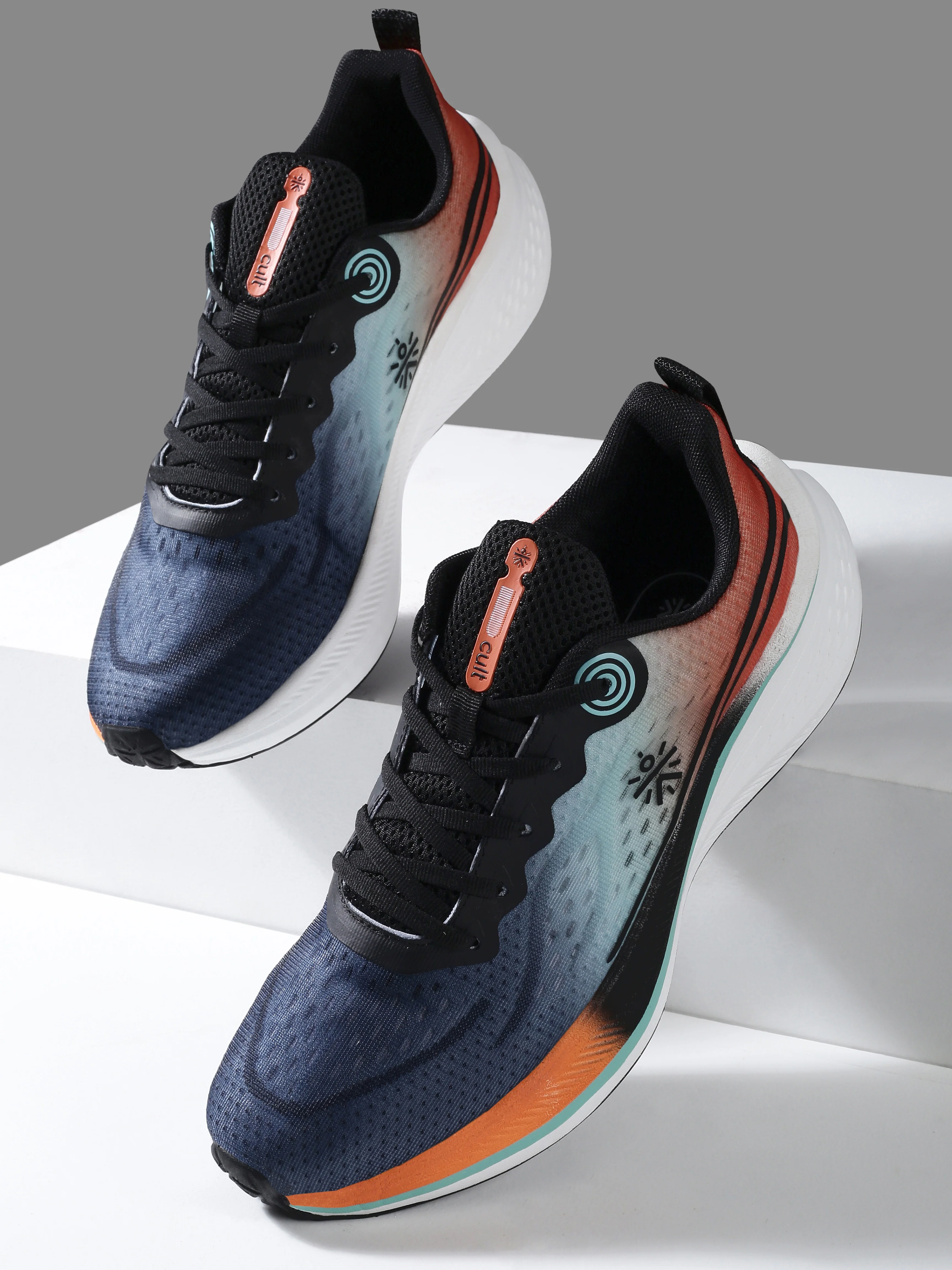 cult Men's Dynex Running Shoes - Black/Orange - Image 3