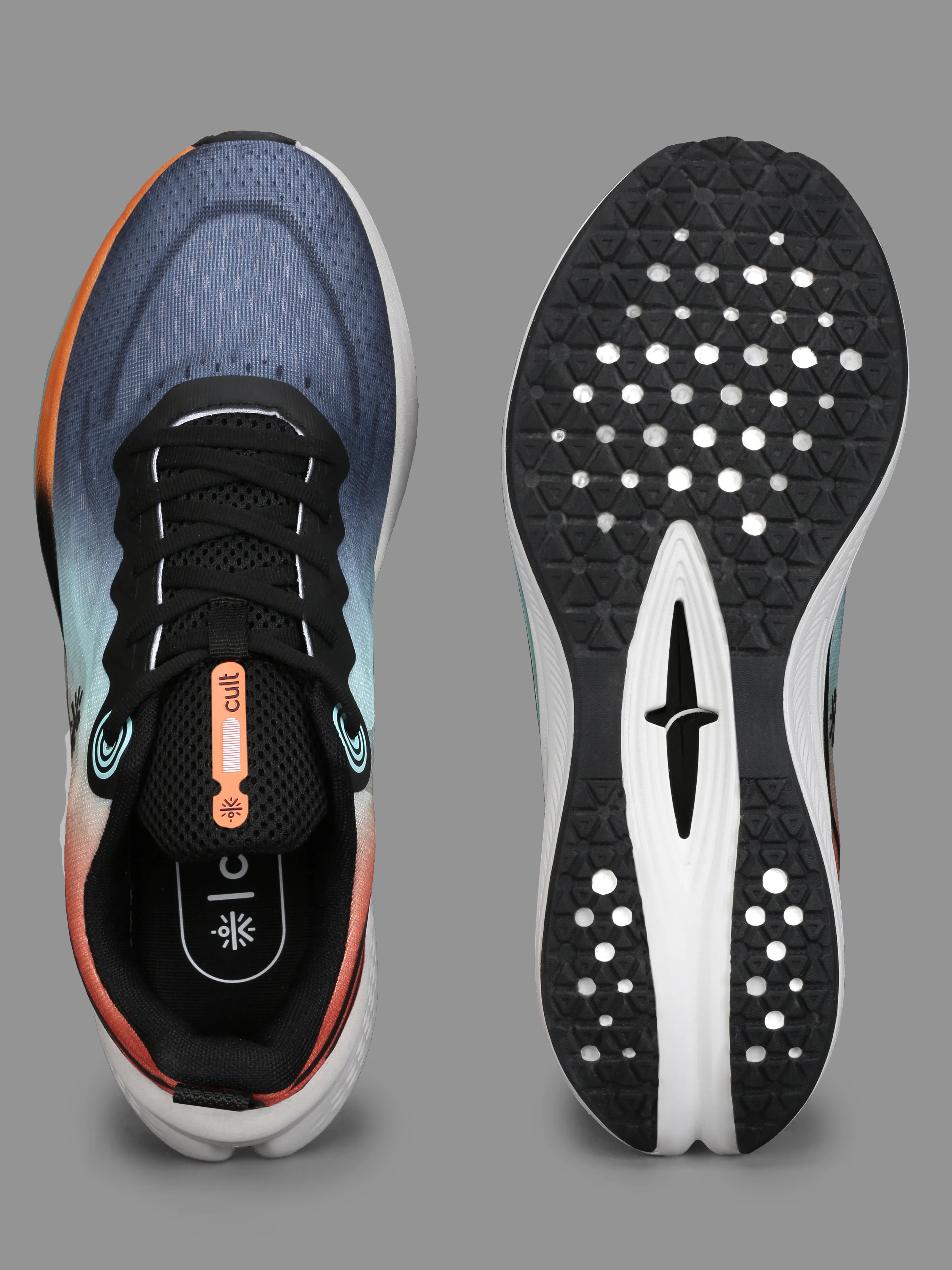 cult Men's Dynex Running Shoes - Black/Orange - Image 7