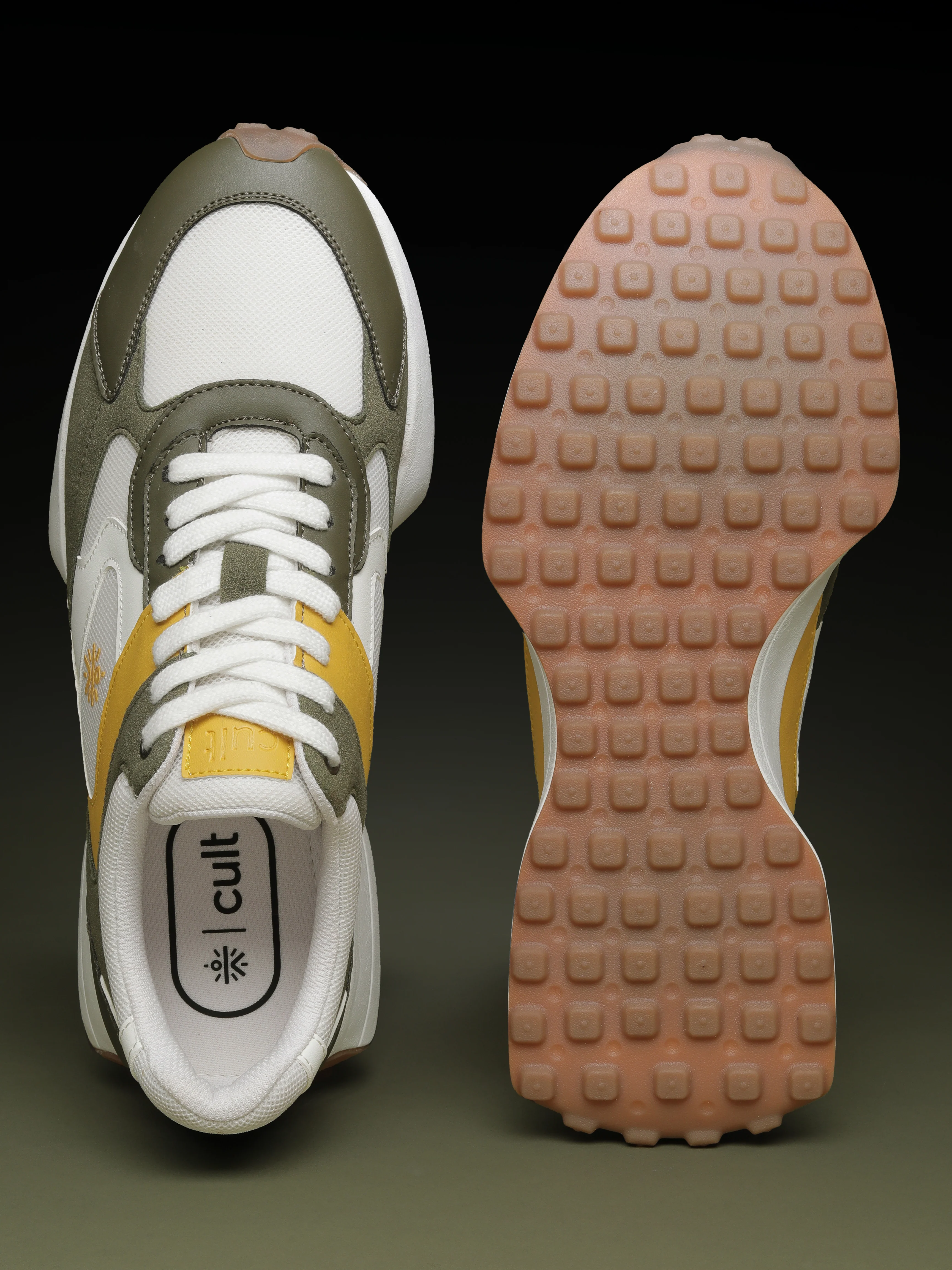 cult Men's EasyBreezy Sneakers - White/Olive - Image 9