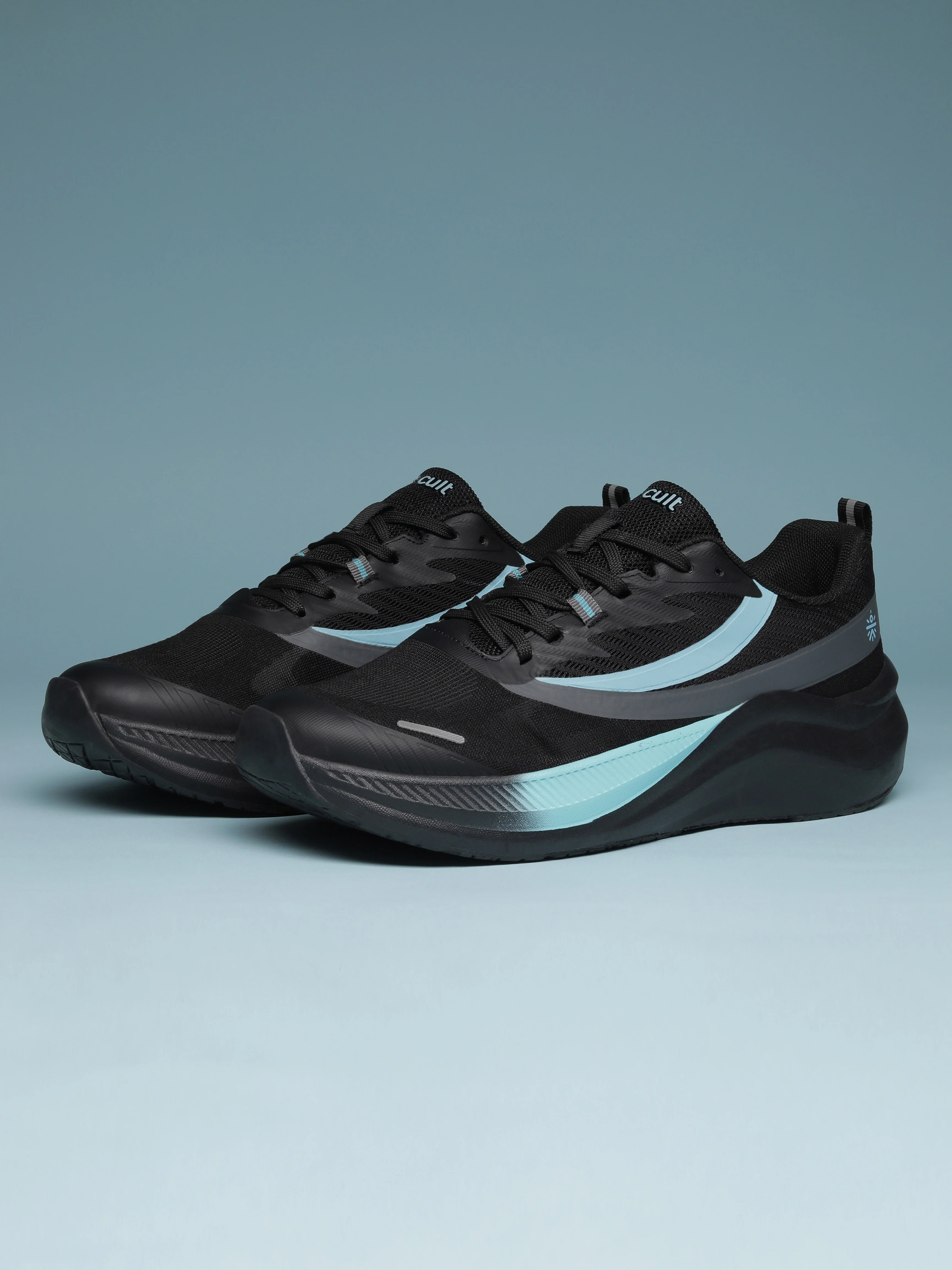 cult Men's Envo Running Shoes - Black/Aqua - Image 11