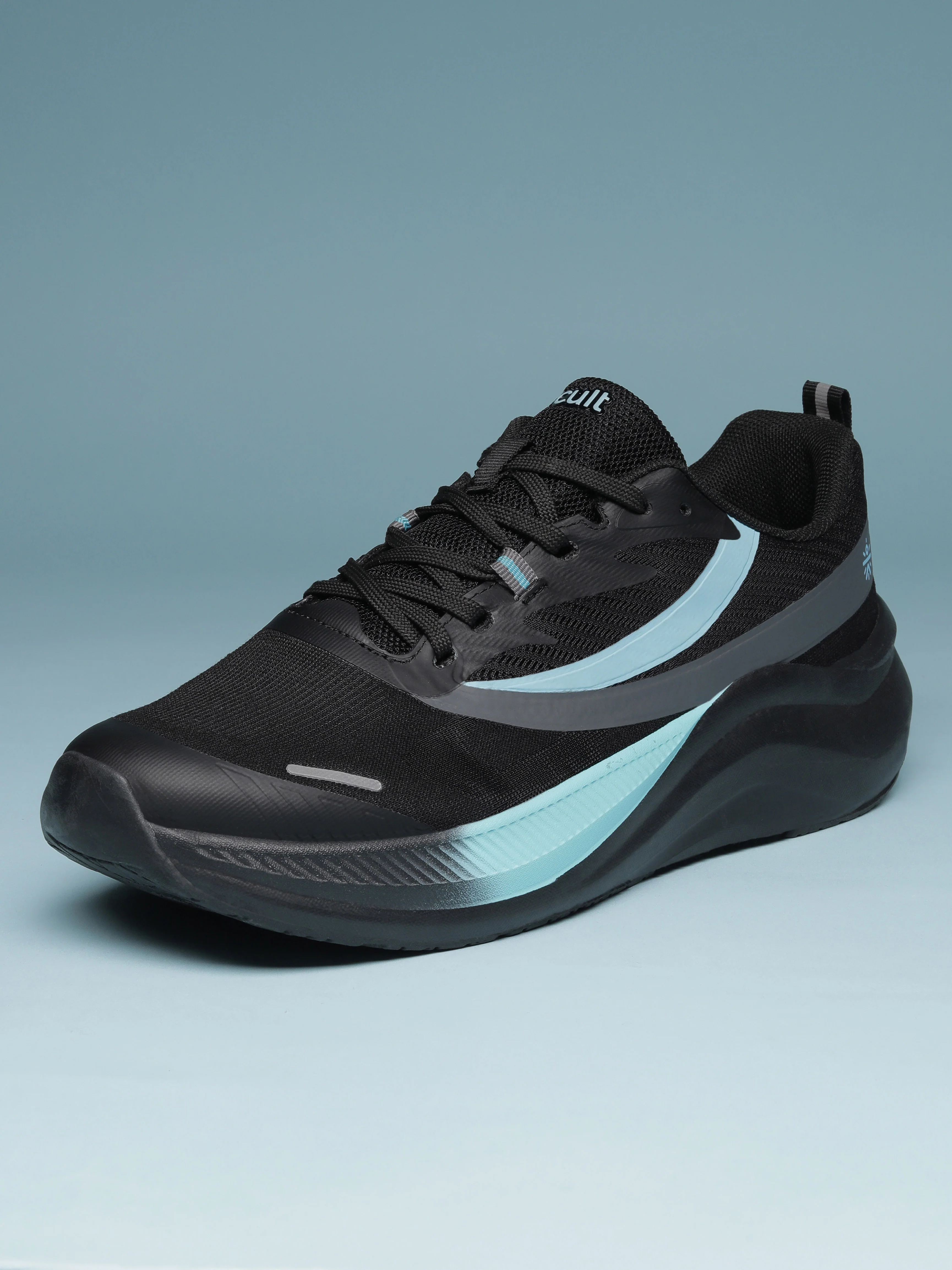 cult Men's Envo Running Shoes - Black/Aqua - Image 4