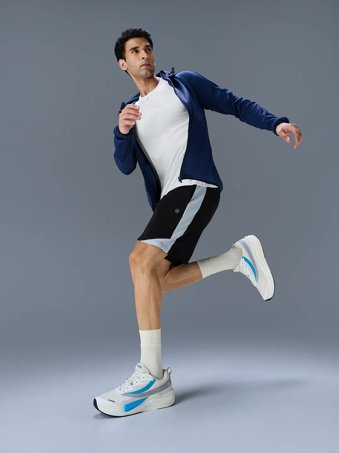 cult Men's Envo Running Shoes - White/Sky Blue - Image 2