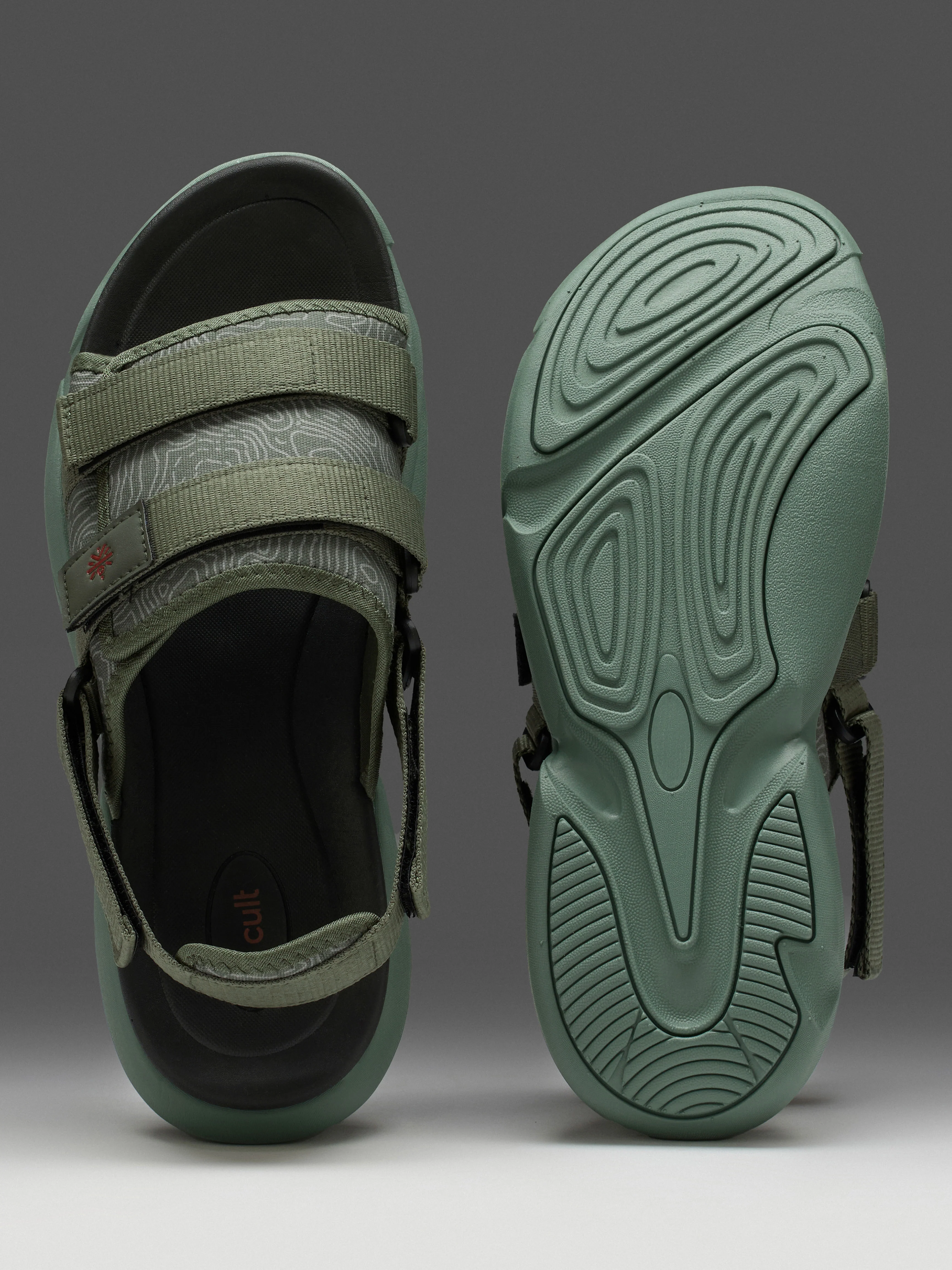 cult Men's FlexStrap Sandals - Olive - Image 10