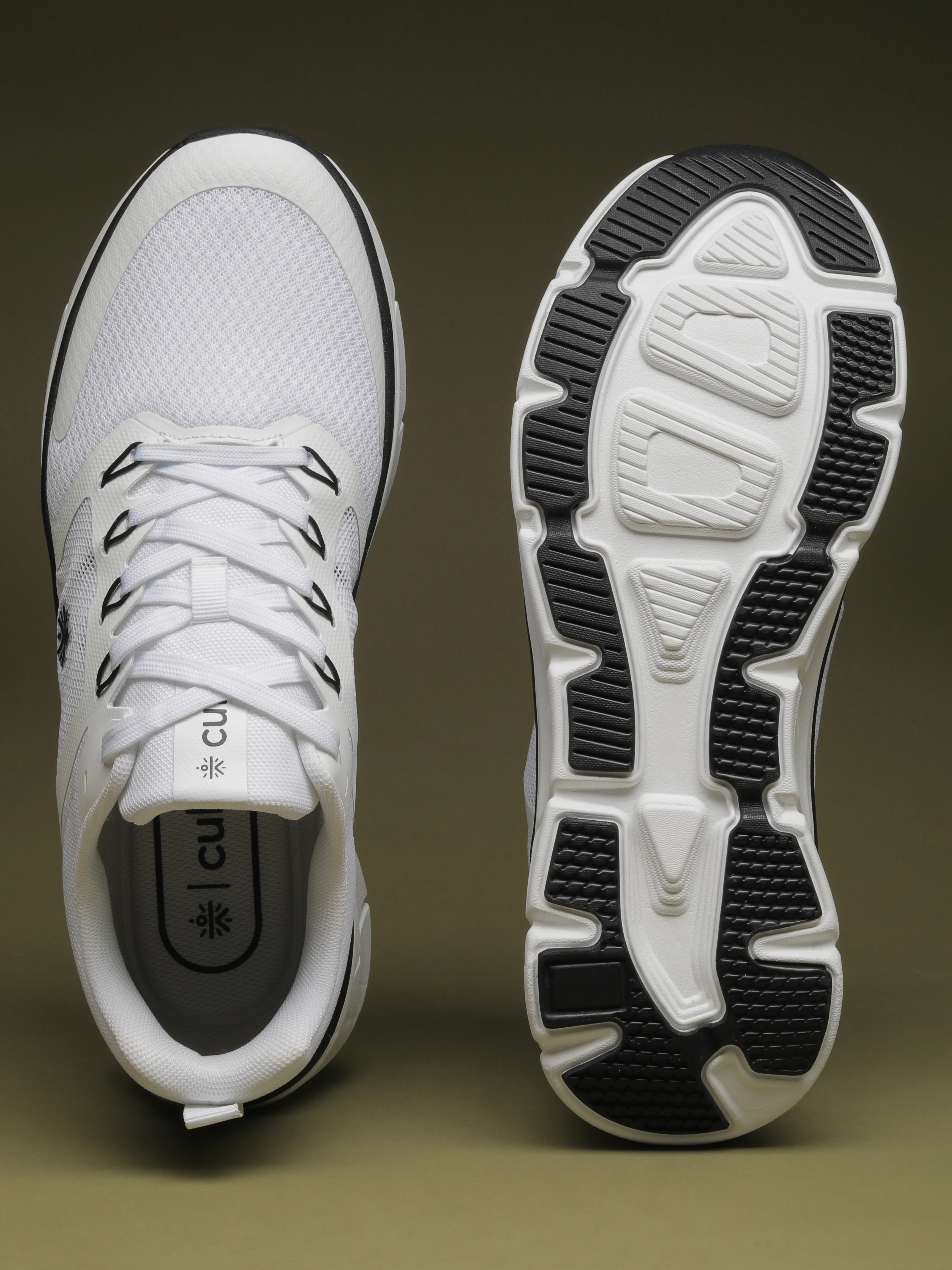 cult Men's Flint Running Shoes - White/Black - Image 9