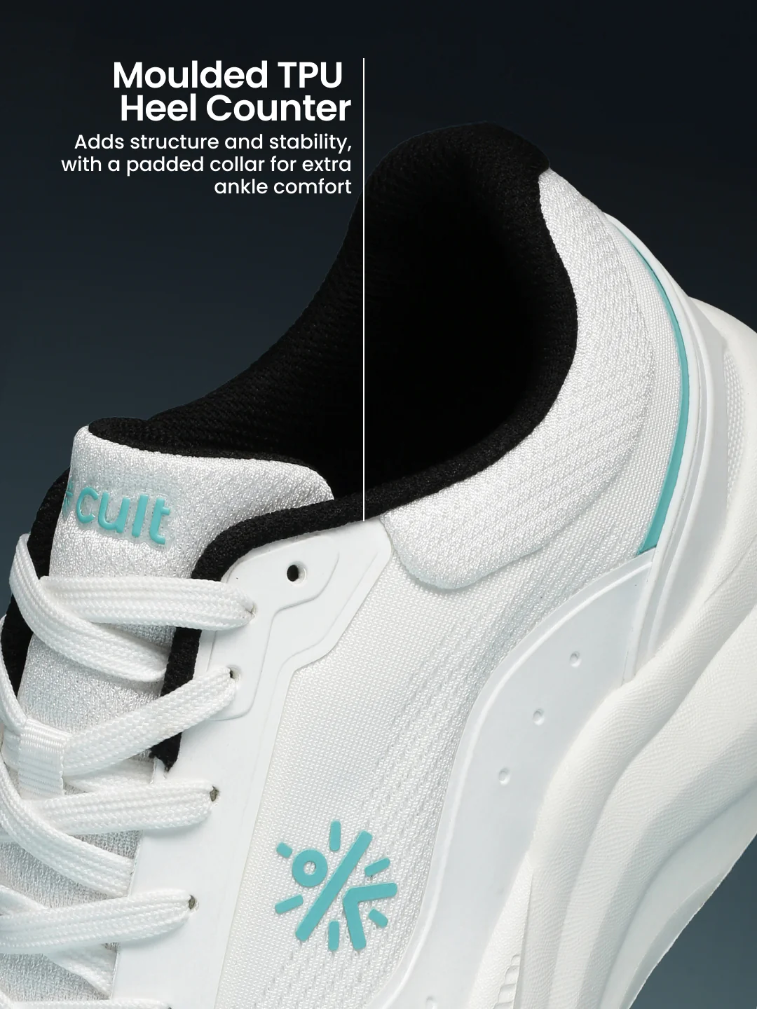cult Men's FlowPro Walking Shoes - White/Sea Green - Image 6