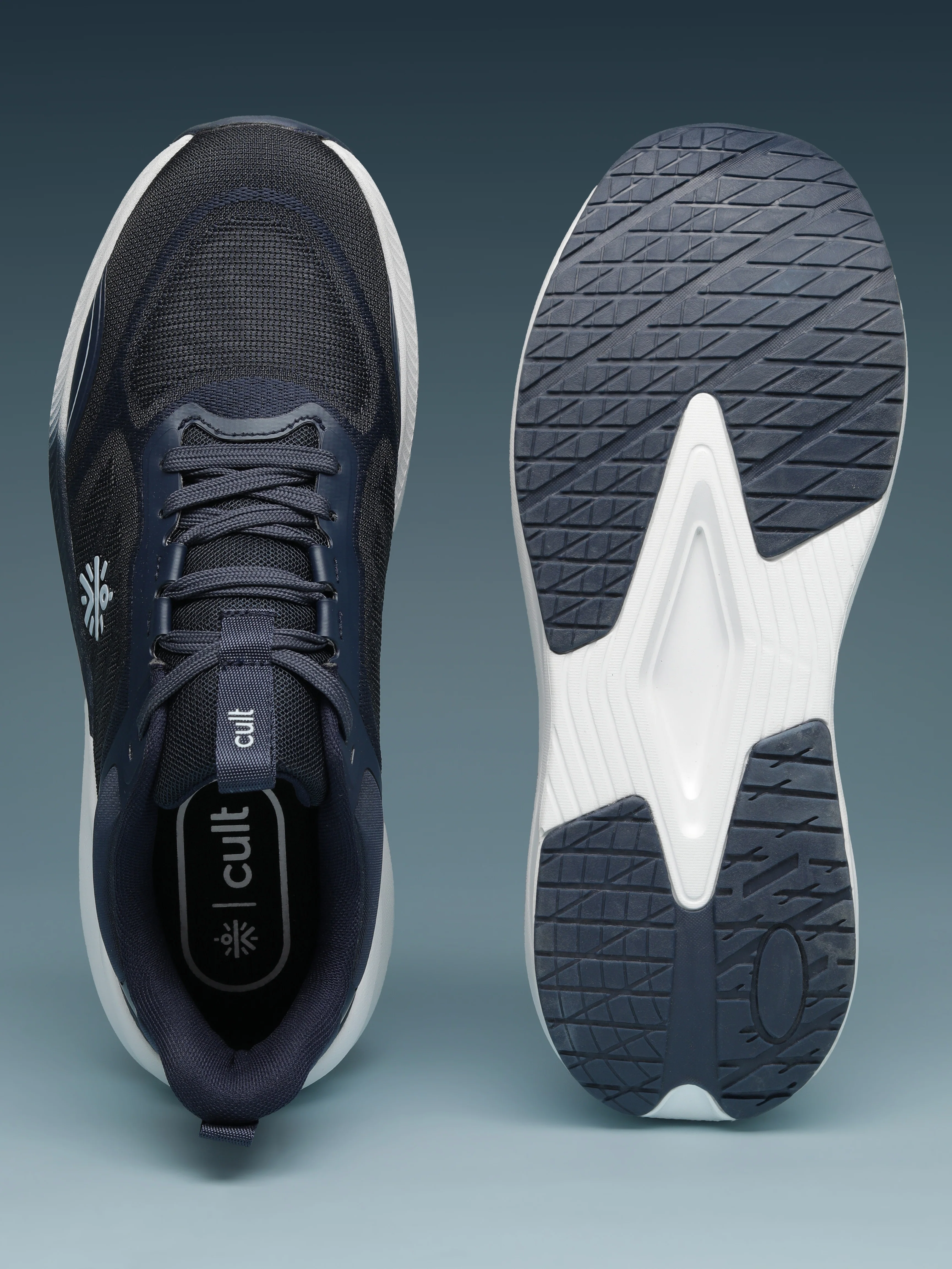 cult Men's Flowtech Running Shoes - Navy/Ice Blue - Image 9