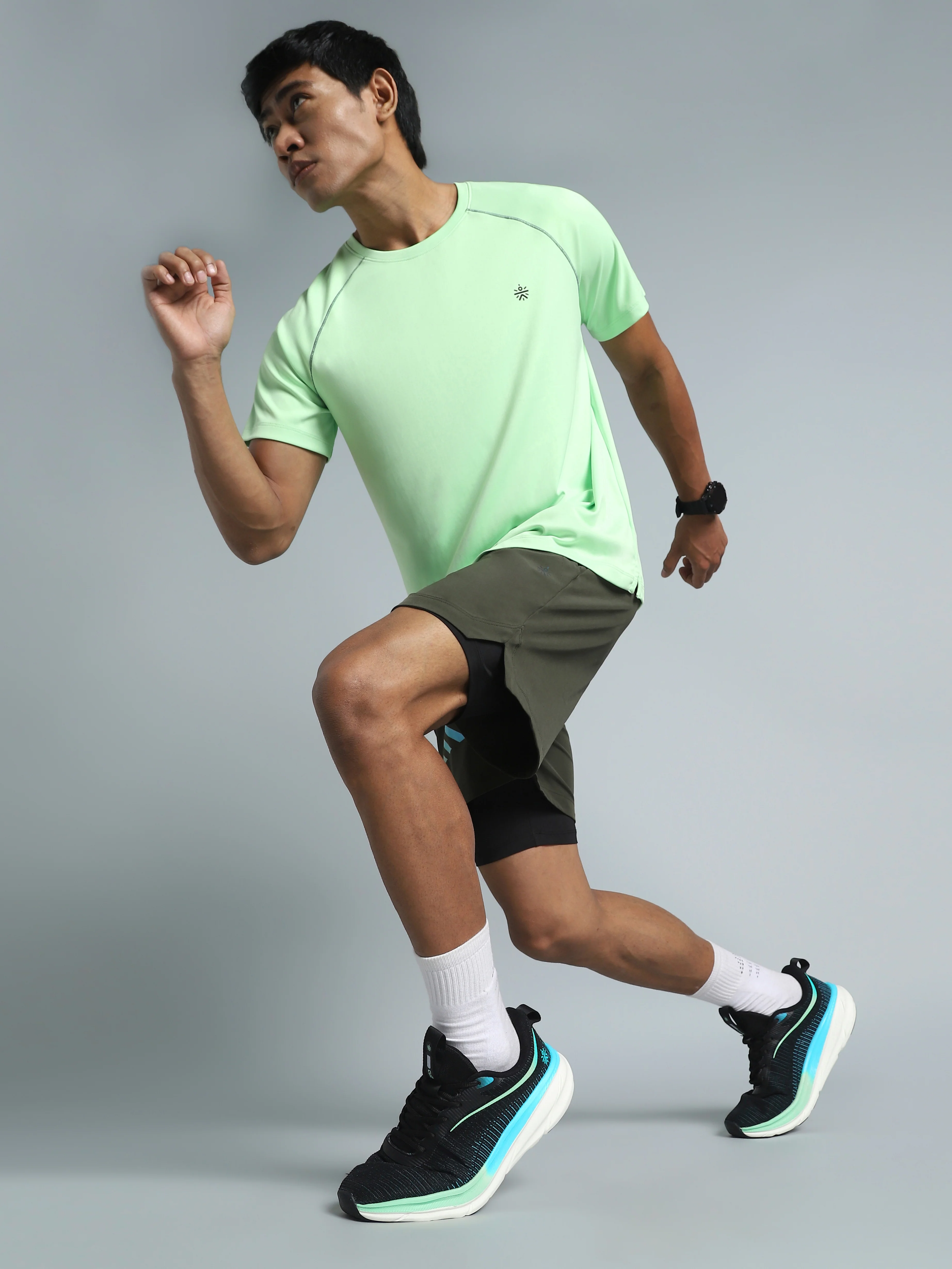 cult Men's Flytor Running Shoes - Black/Sea Green - Image 2
