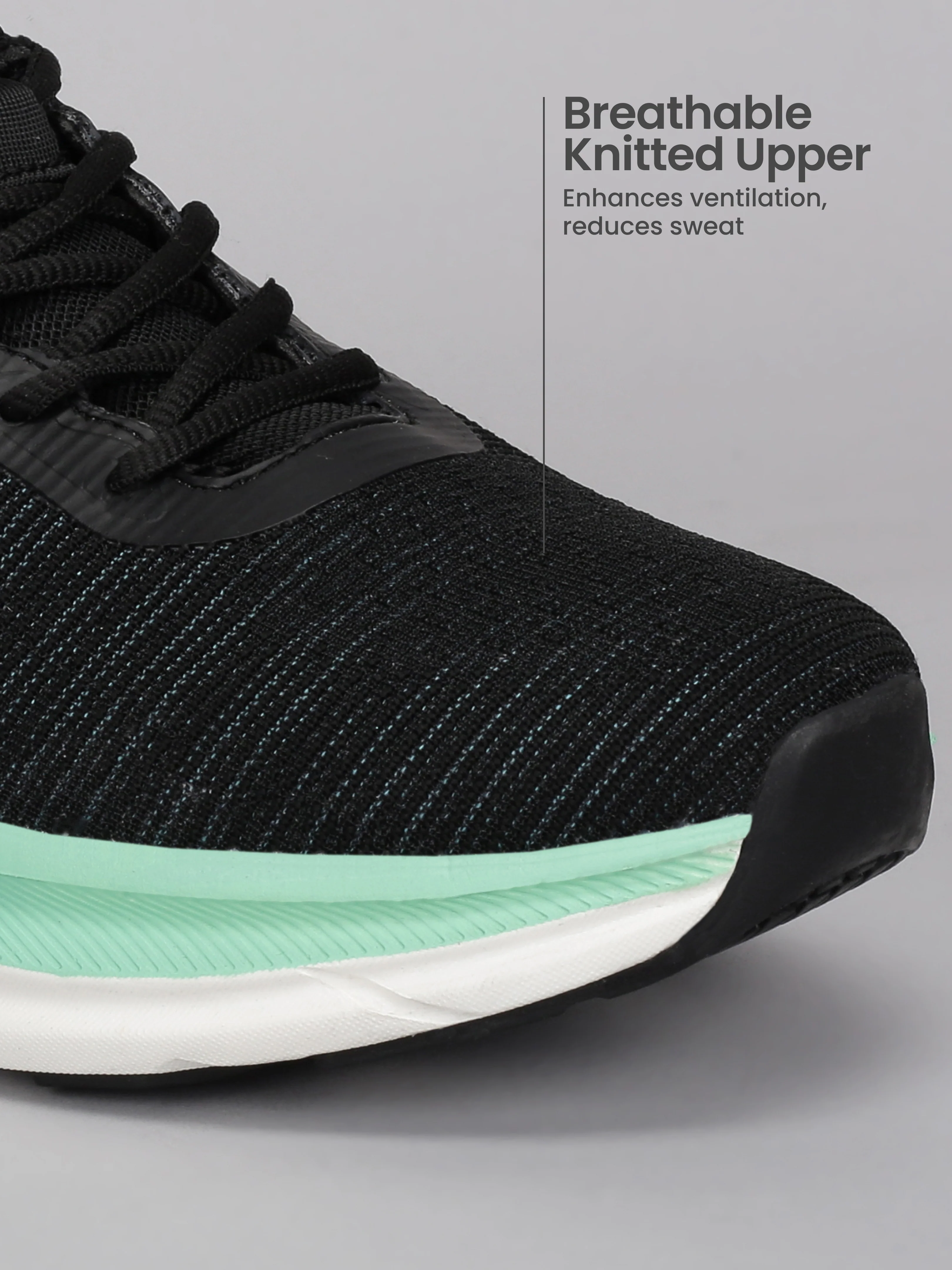 cult Men's Flytor Running Shoes - Black/Sea Green - Image 4