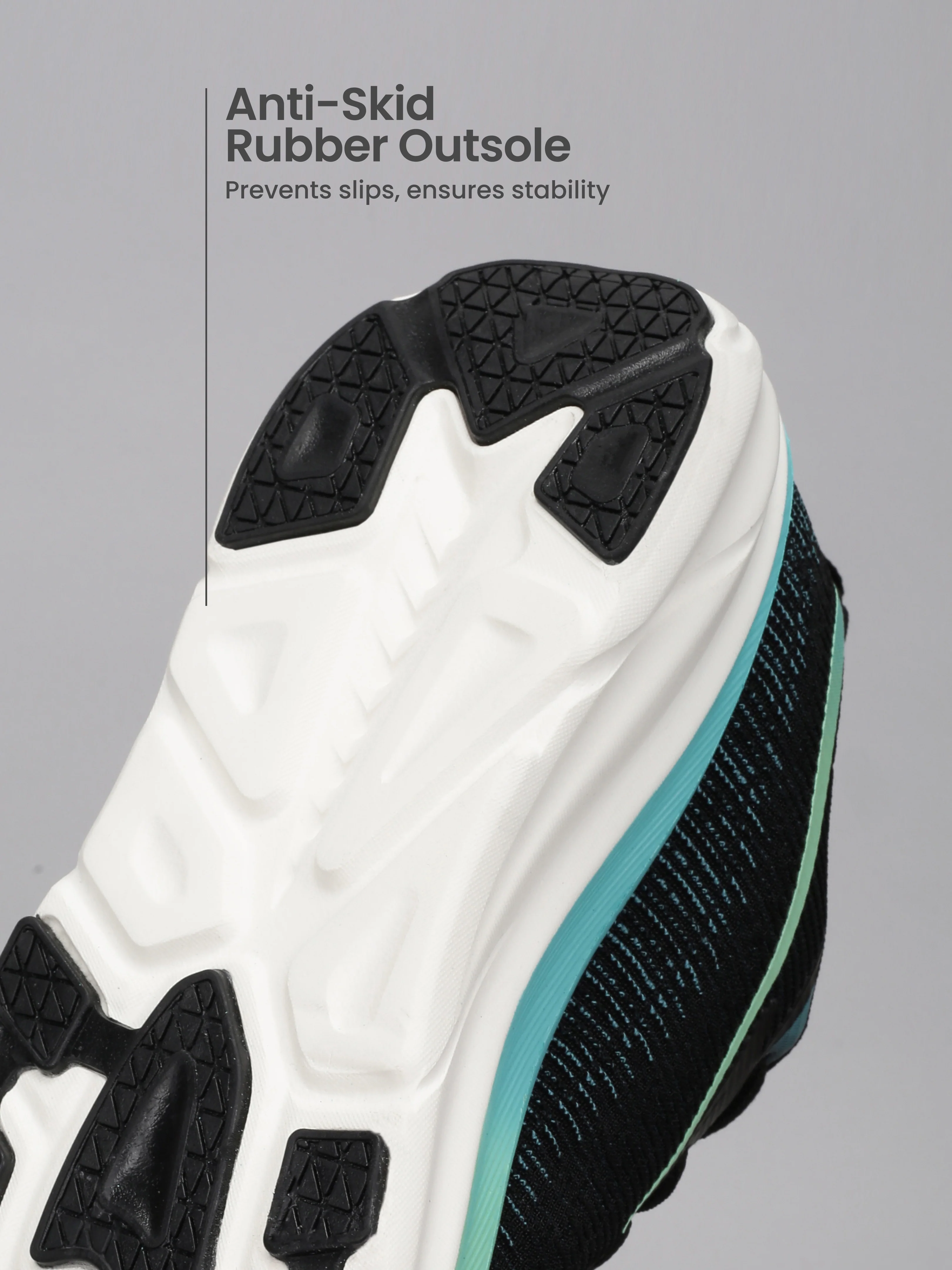 cult Men's Flytor Running Shoes - Black/Sea Green - Image 5