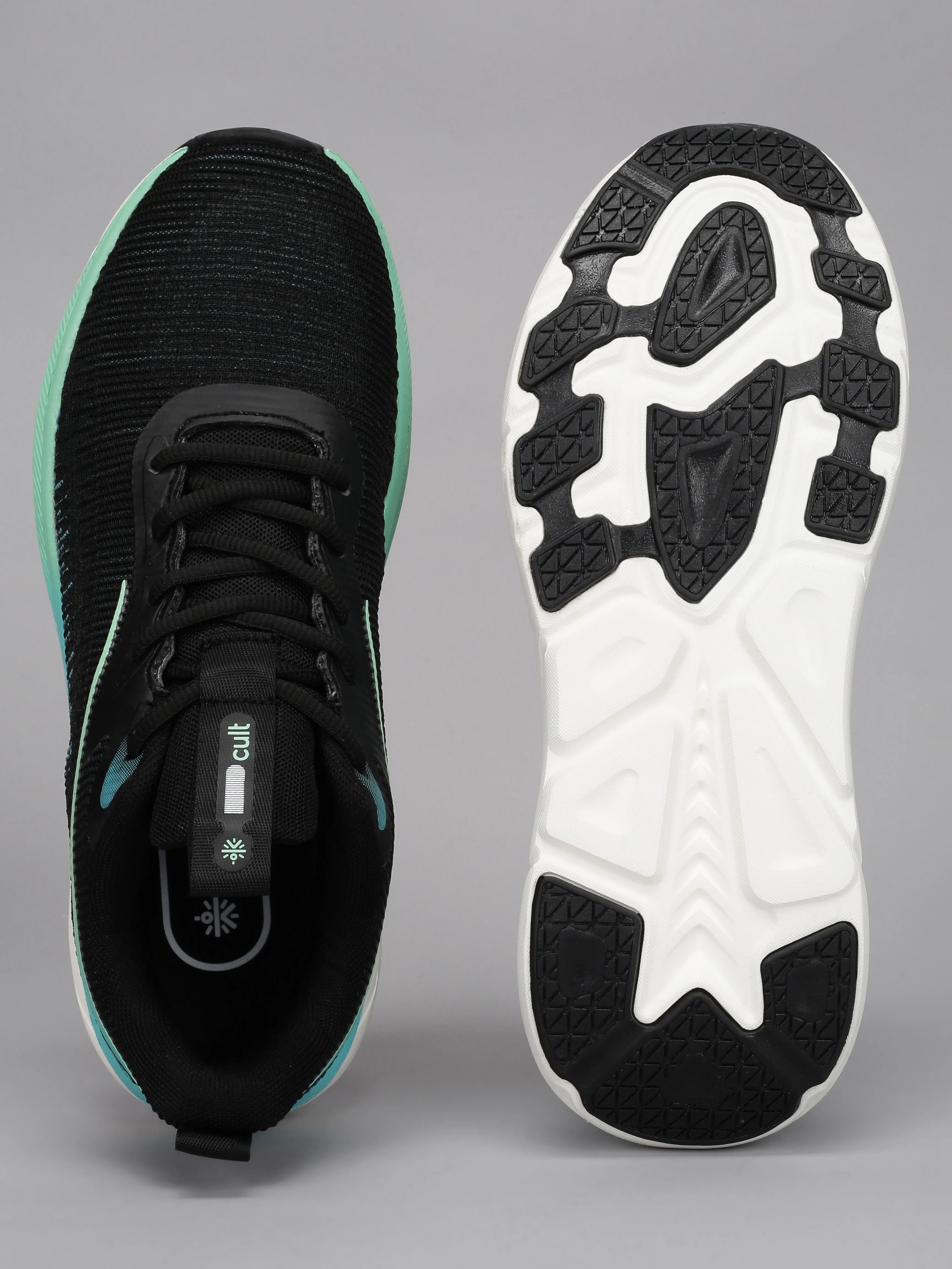 cult Men's Flytor Running Shoes - Black/Sea Green - Image 7