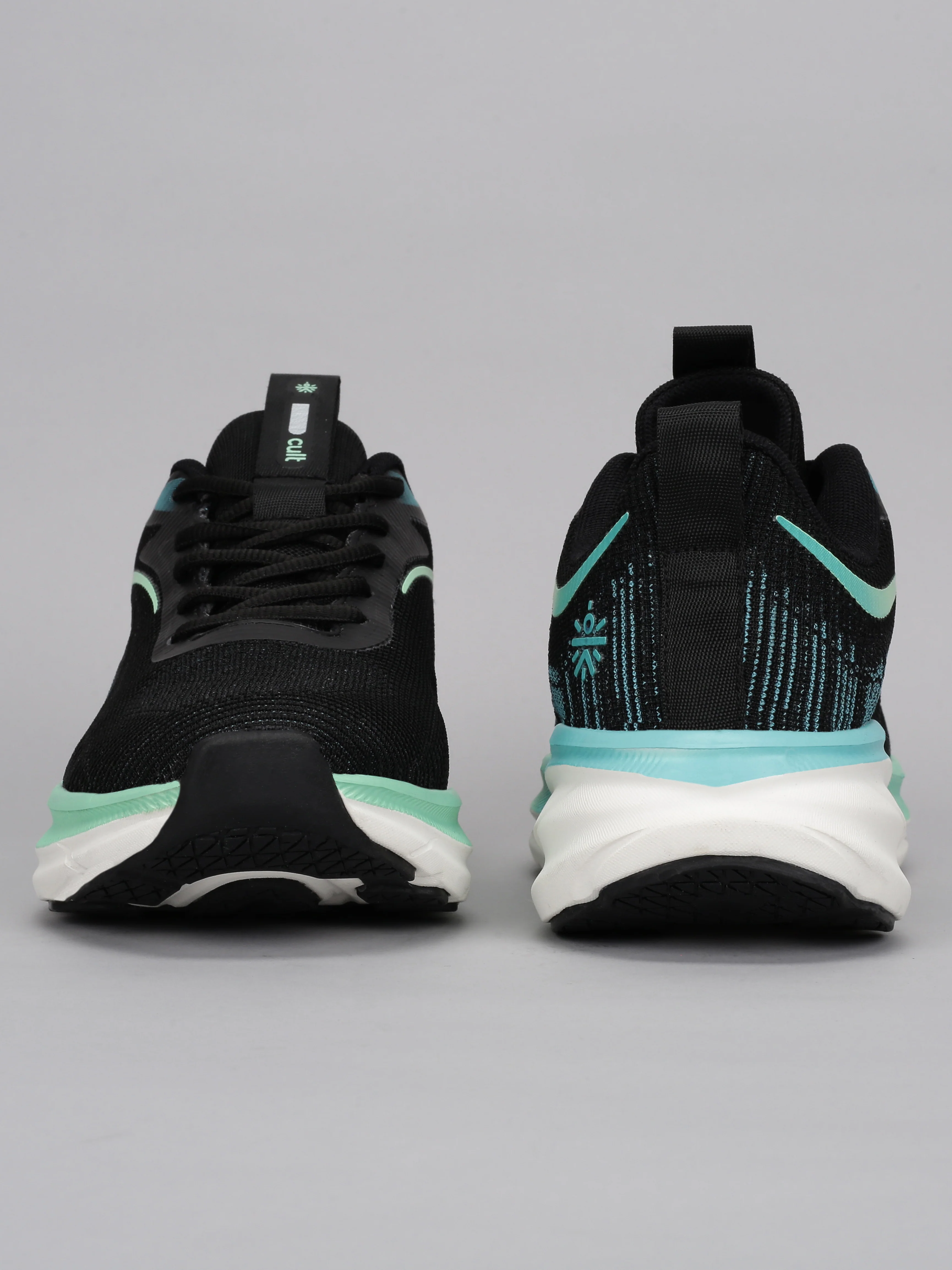 cult Men's Flytor Running Shoes - Black/Sea Green - Image 9