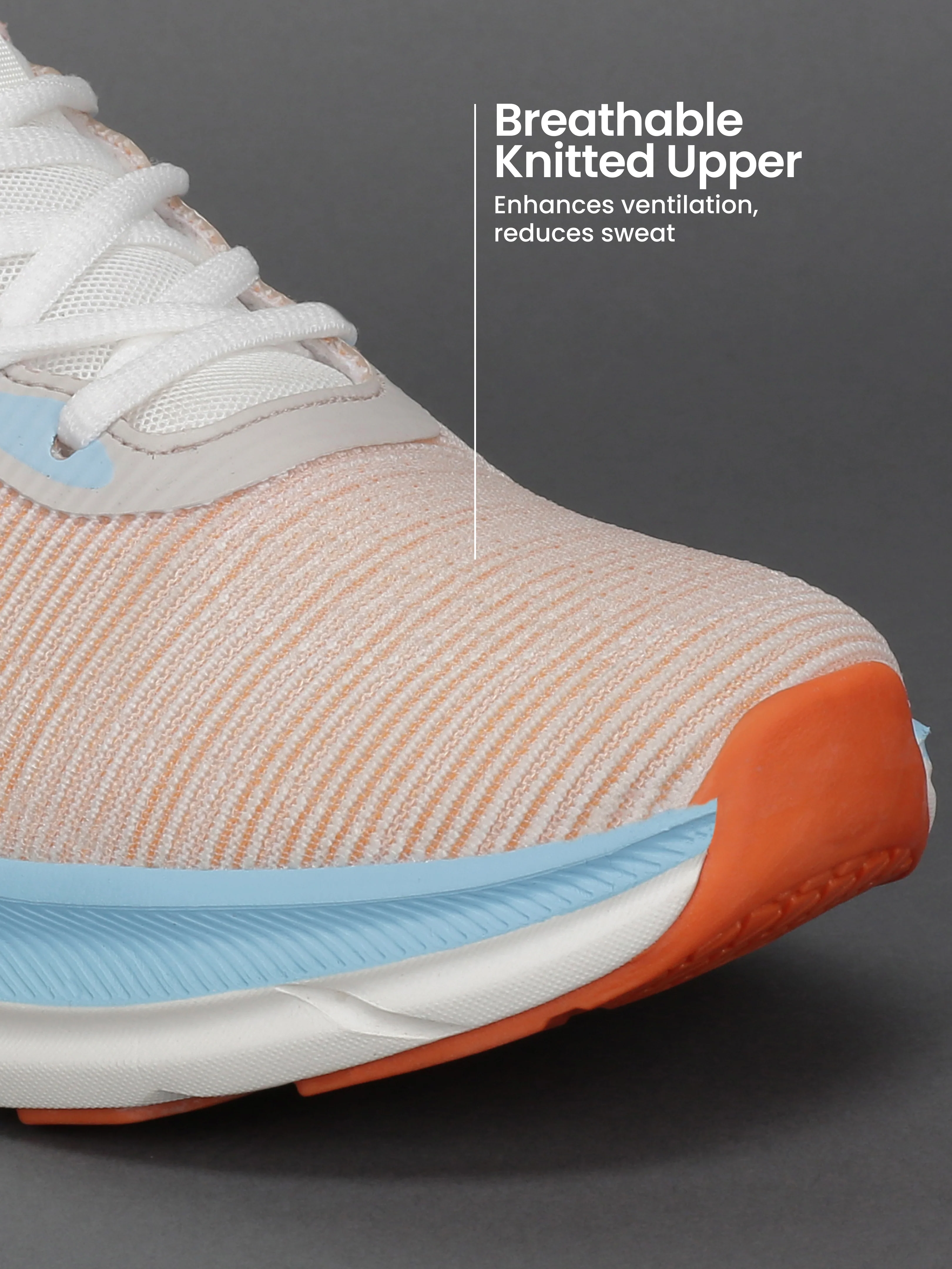 cult Men's Flytor Running Shoes - L. Peach/Ice Blue - Image 4