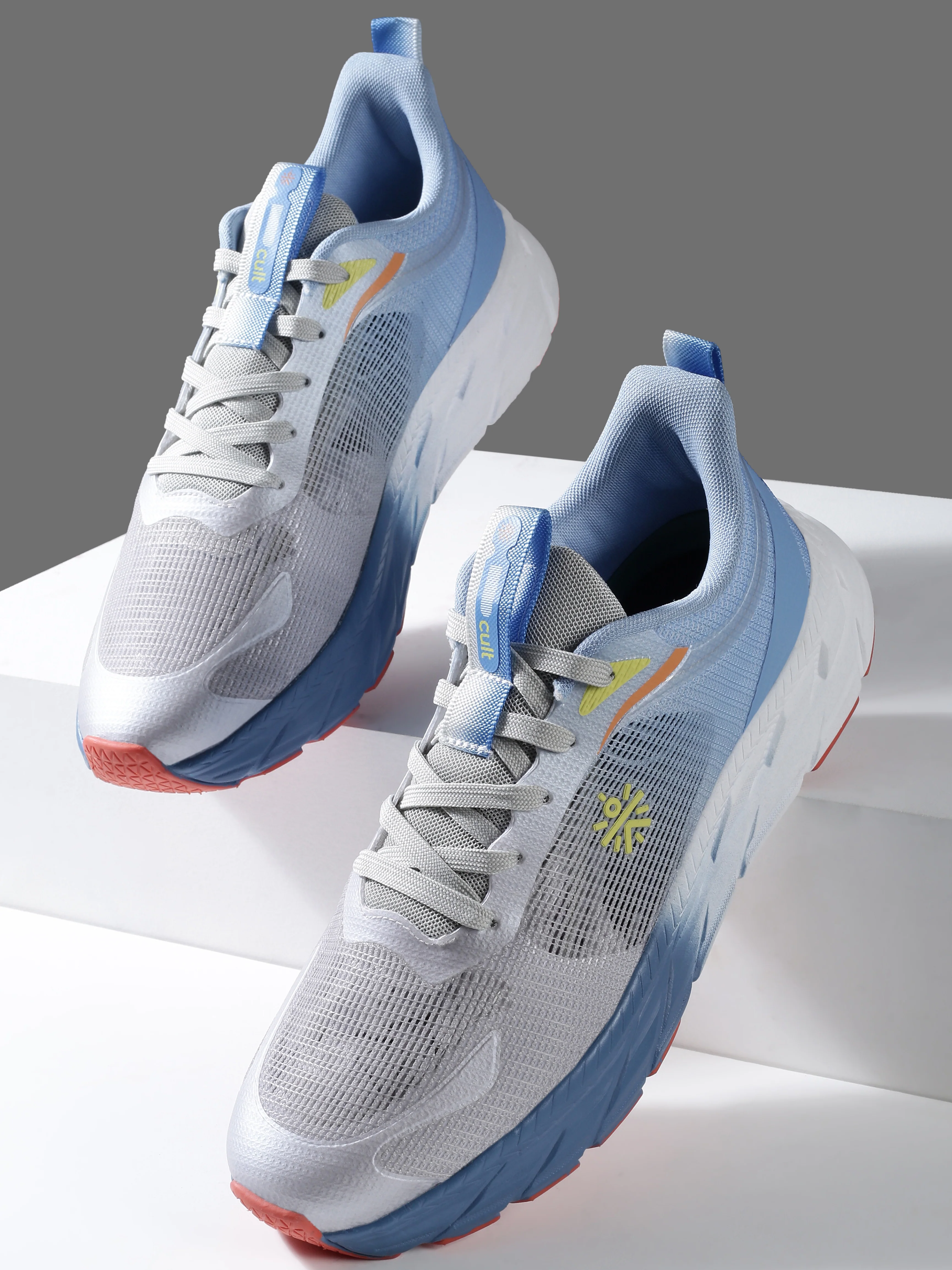 cult Men's Fortis Casual Shoes - Grey & Blue - Image 2