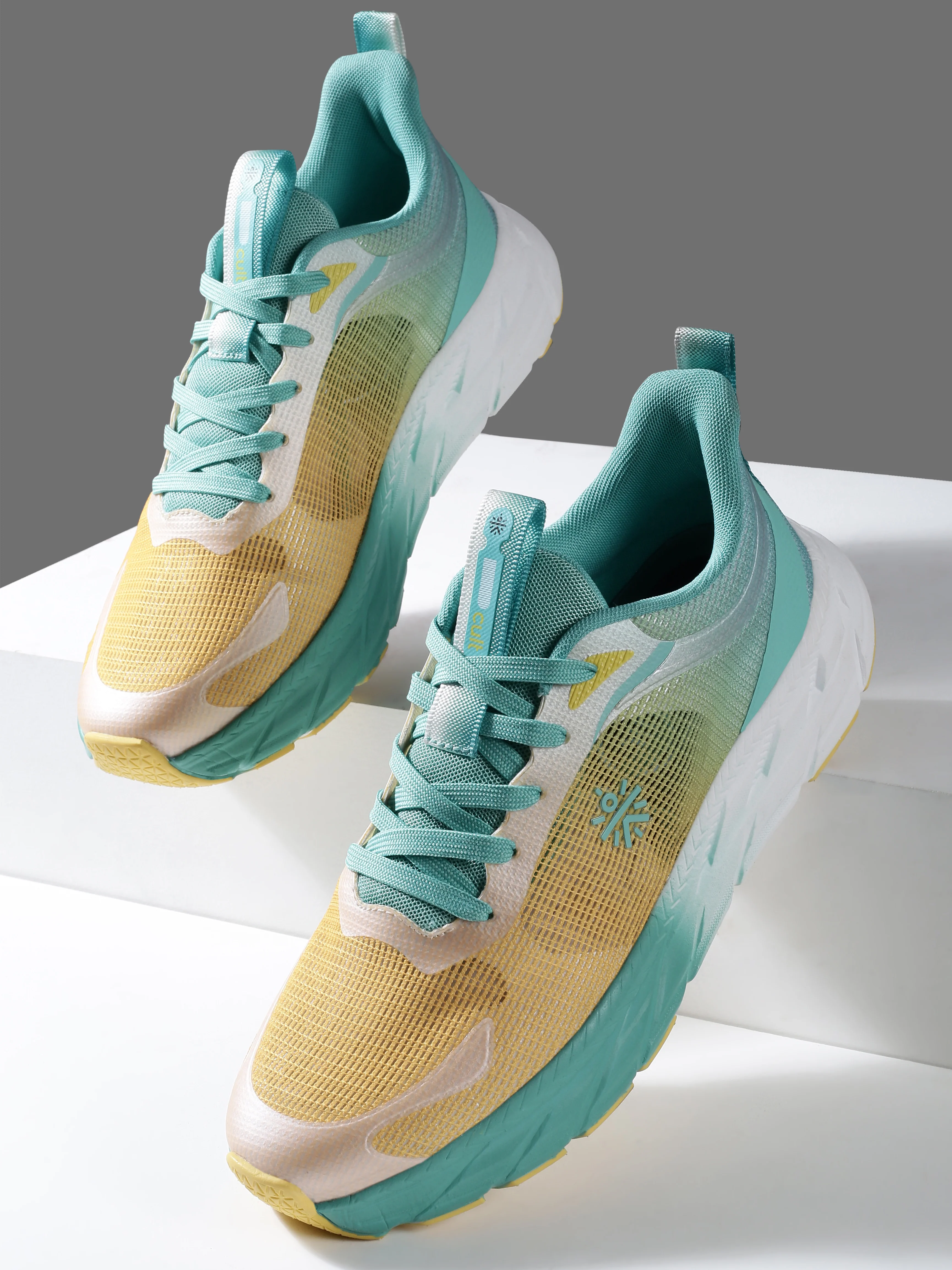 cult Men's Fortis Casual Shoes - Yellow/Mint Green - Image 2