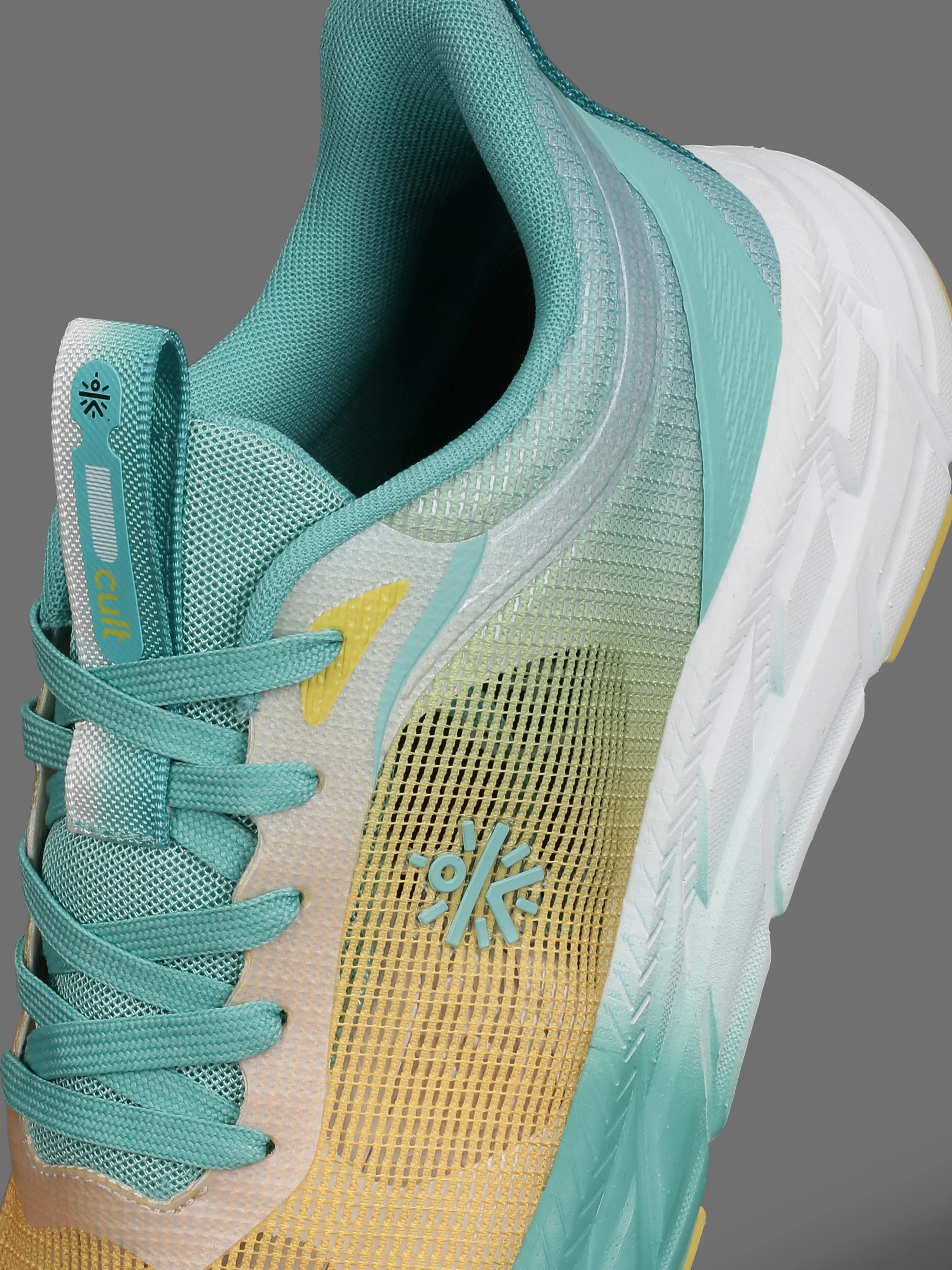 cult Men's Fortis Casual Shoes - Yellow/Mint Green - Image 9