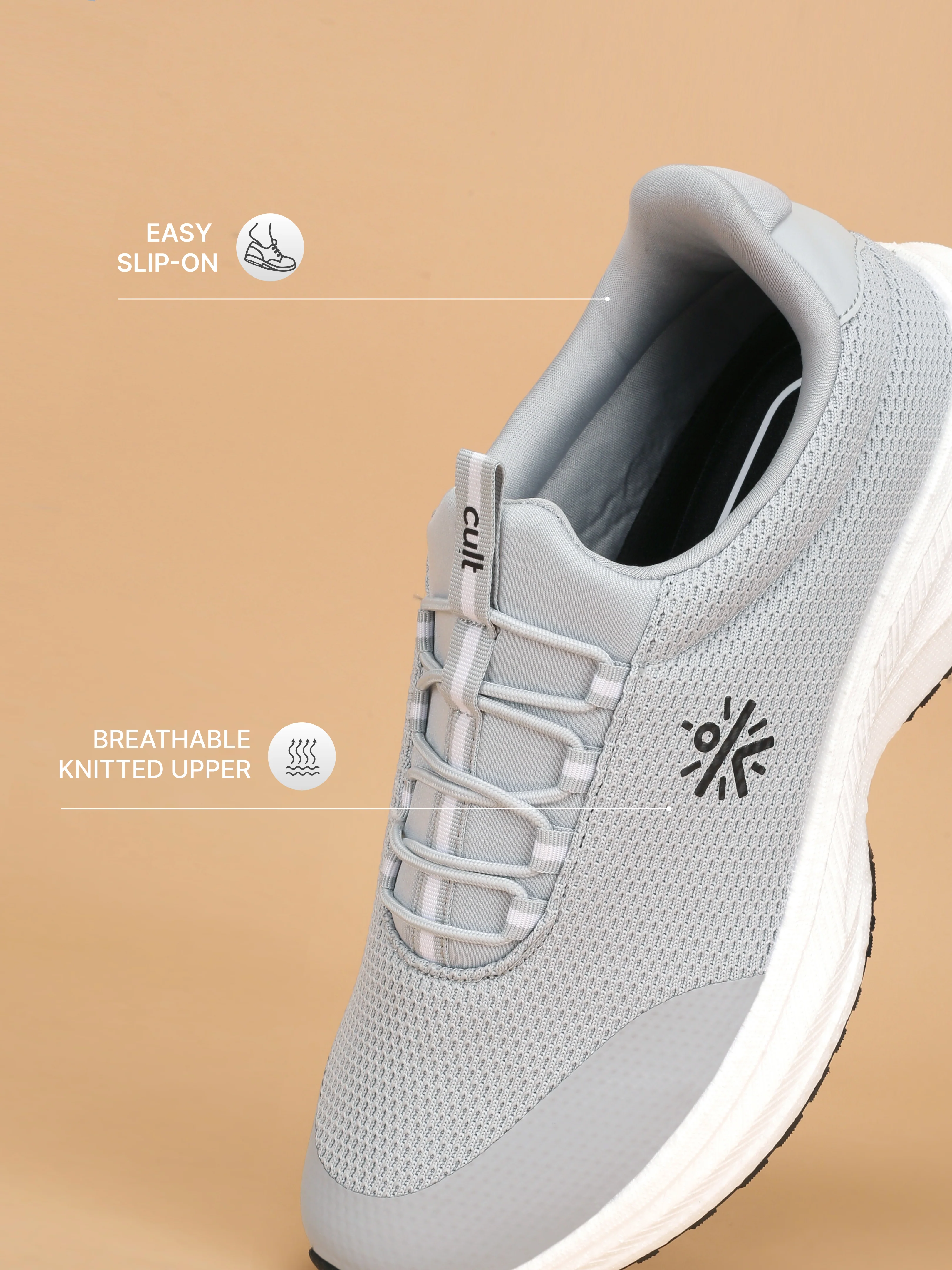Cult Men's Glide Walk Walking Shoes - Grey - Image 4