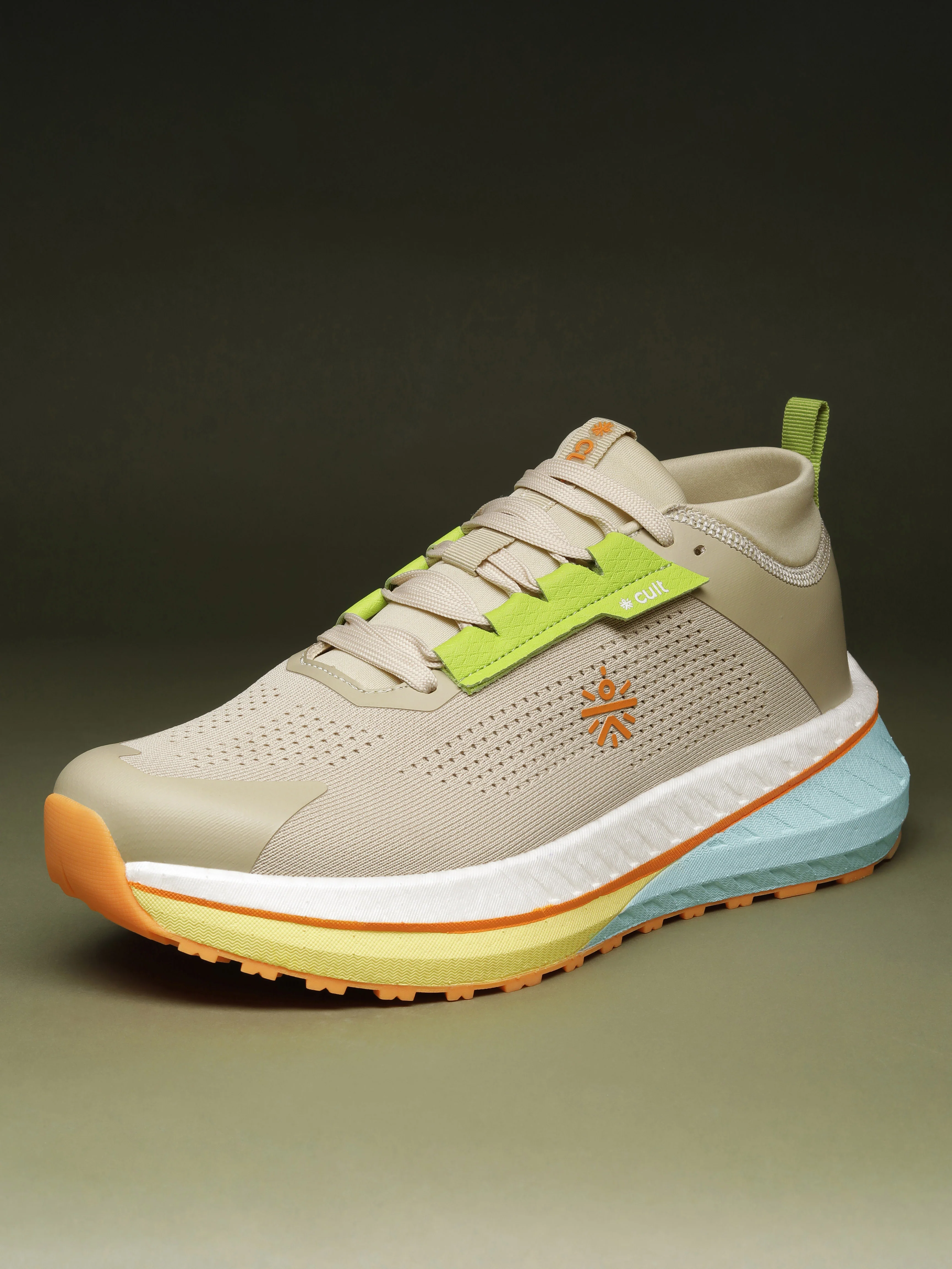 cult Men's GlideMax Trail Running Shoes - Beige - Image 4