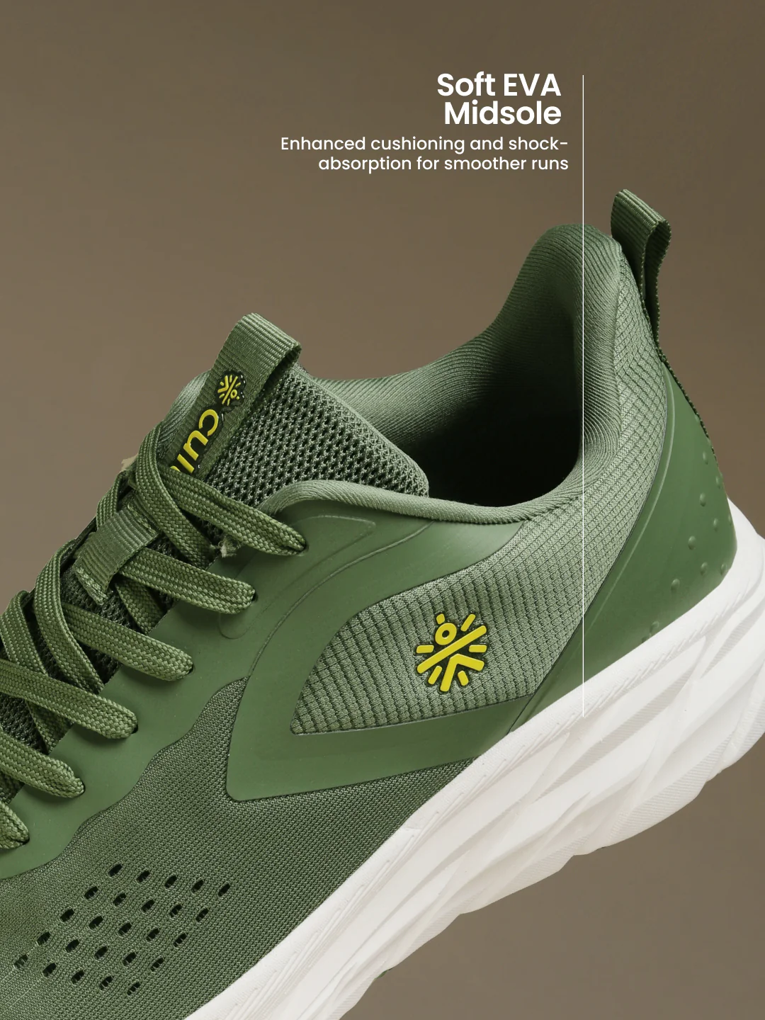 cult Men's GlideMove Running Shoes - Olive - Image 6