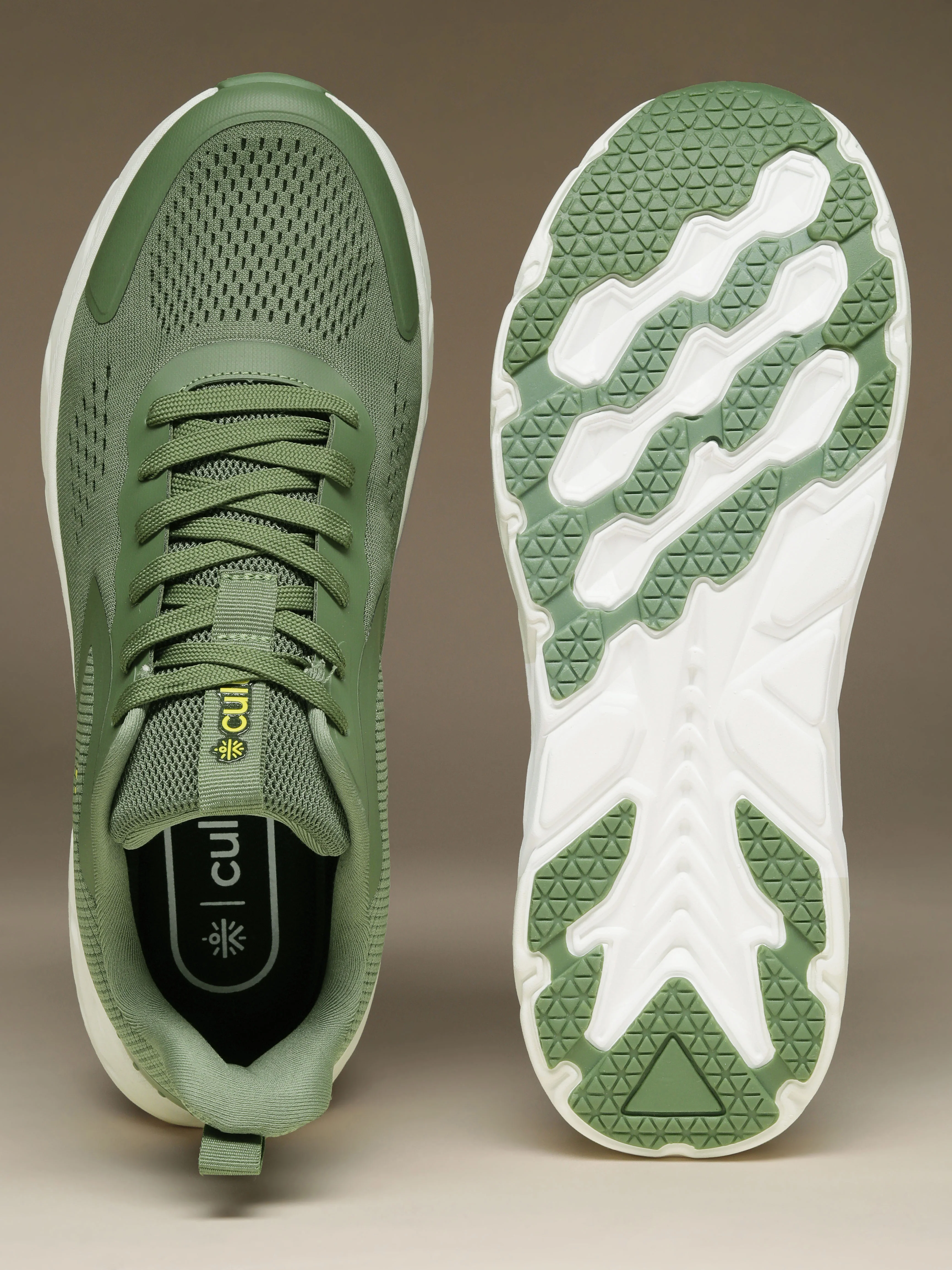 cult Men's GlideMove Running Shoes - Olive - Image 8