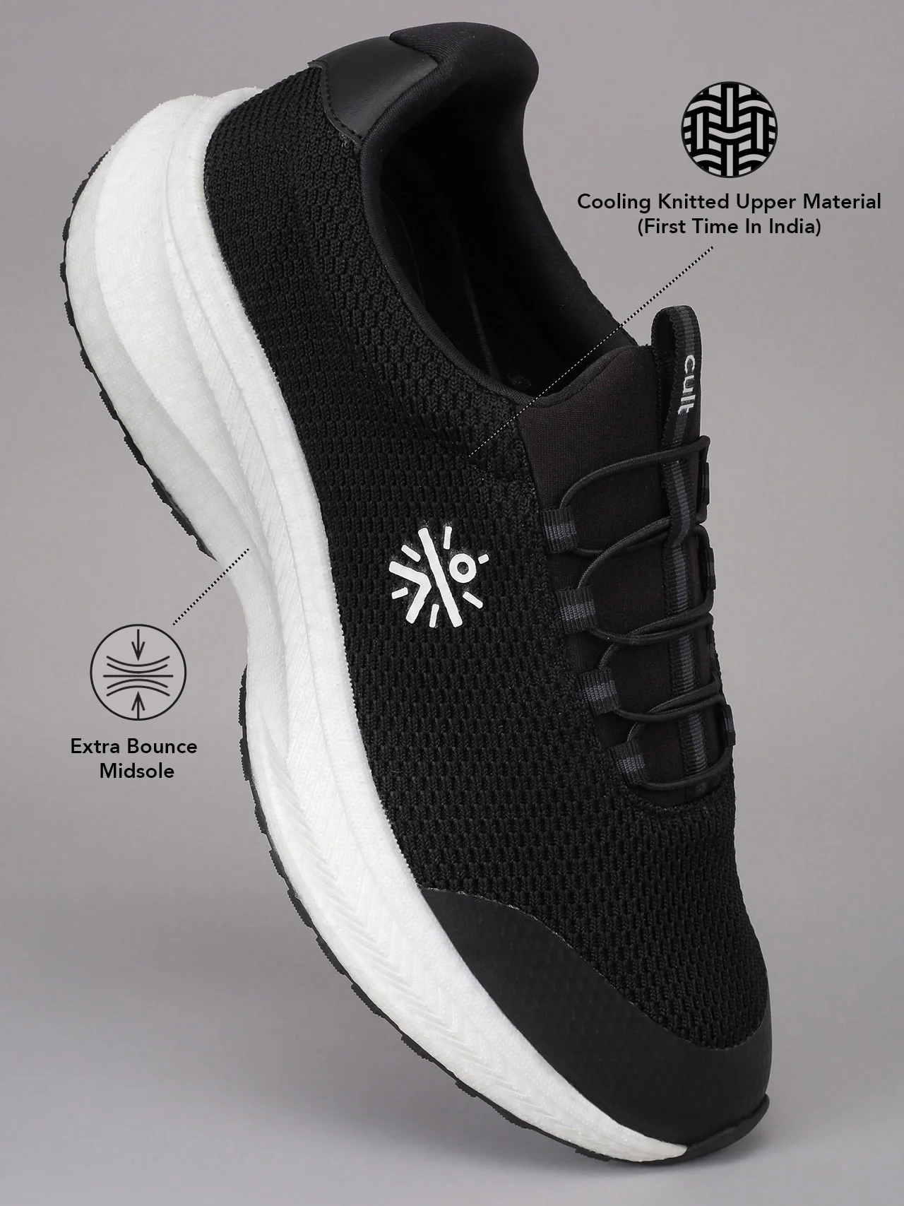 cult Men's Glide Walk Slip-On Walking Shoes - Black - Image 3