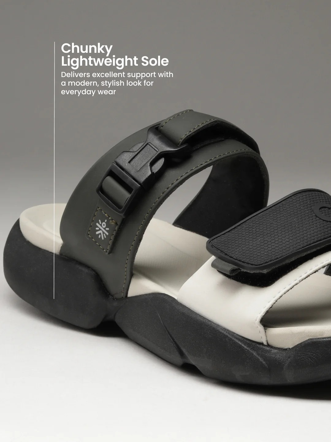 cult Men's GripFlex Sliders - Beige/Olive - Image 5