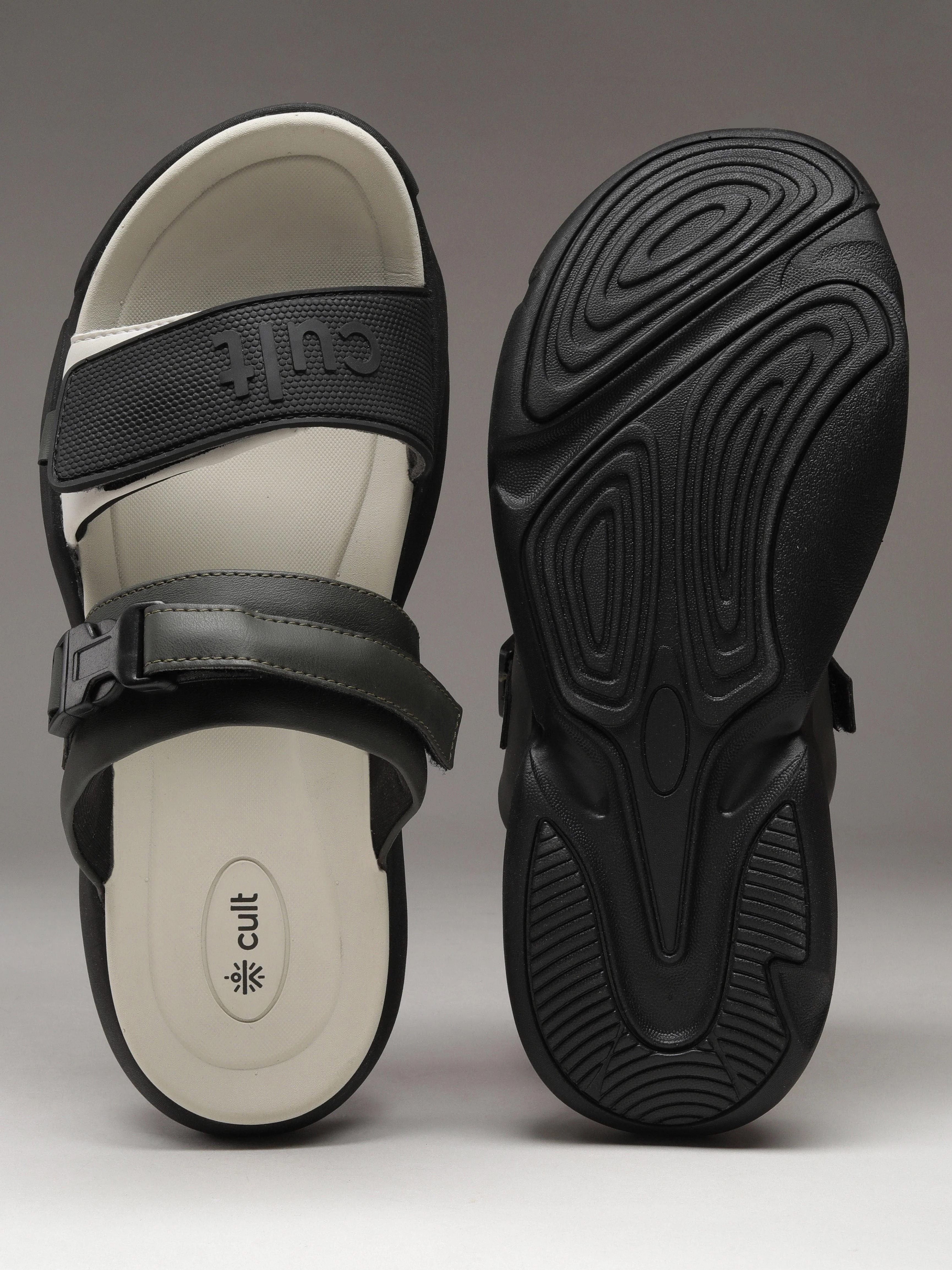 cult Men's GripFlex Sliders - Beige/Olive - Image 8