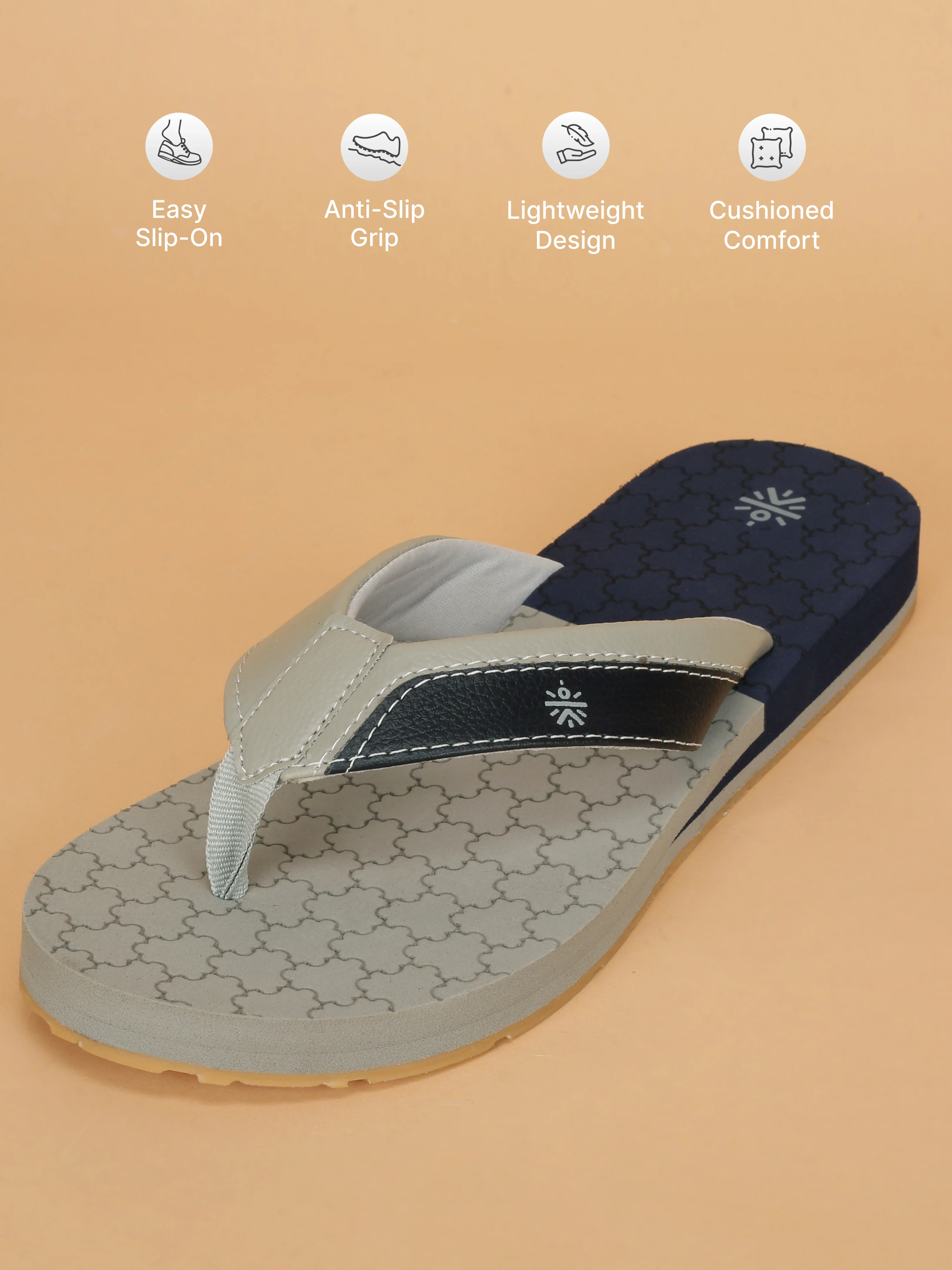 Cult Men's Hexa Flip Flops - Grey - Image 5