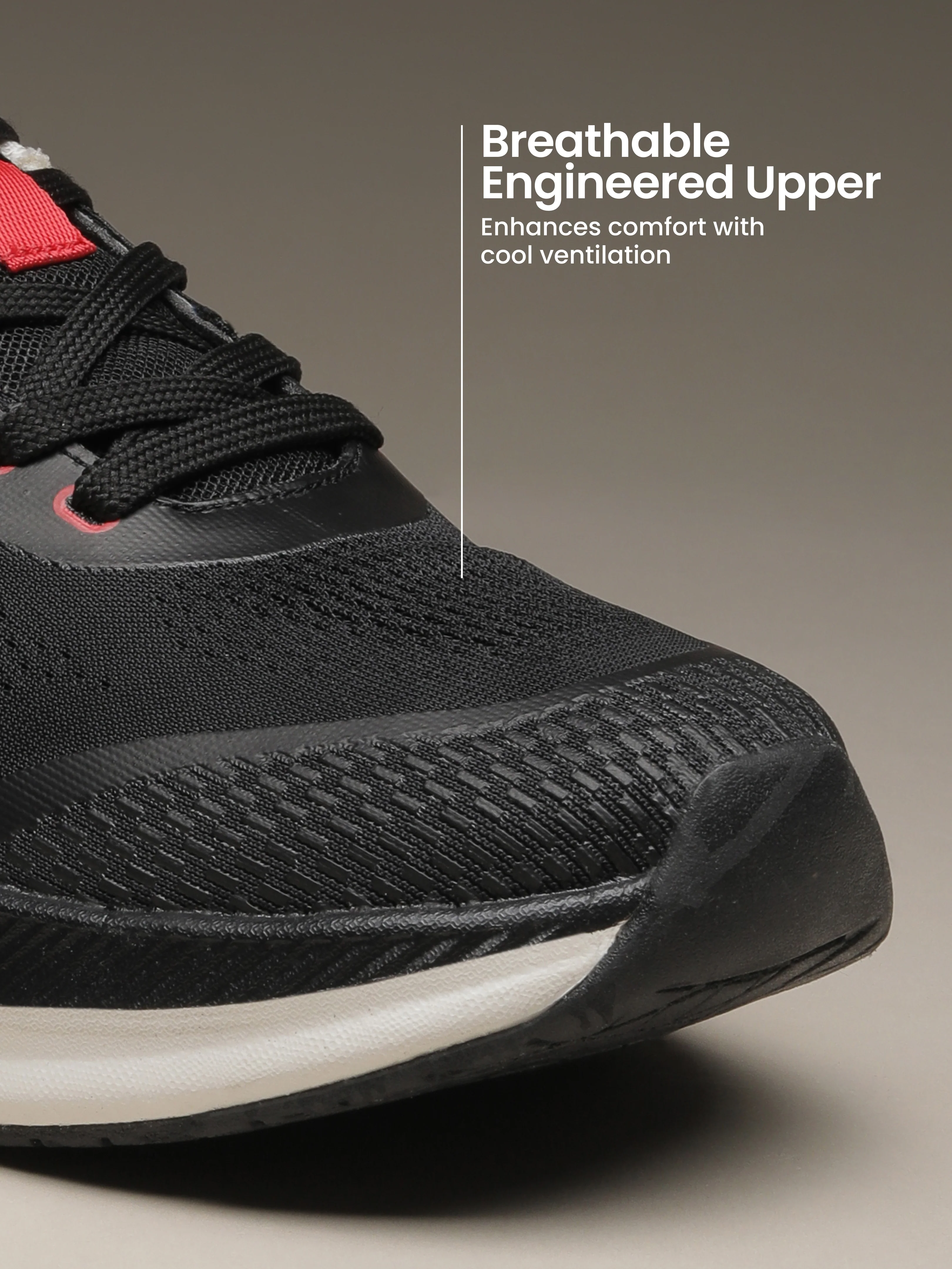 cult Men's Kairo Running Shoes - Black/Red - Image 4
