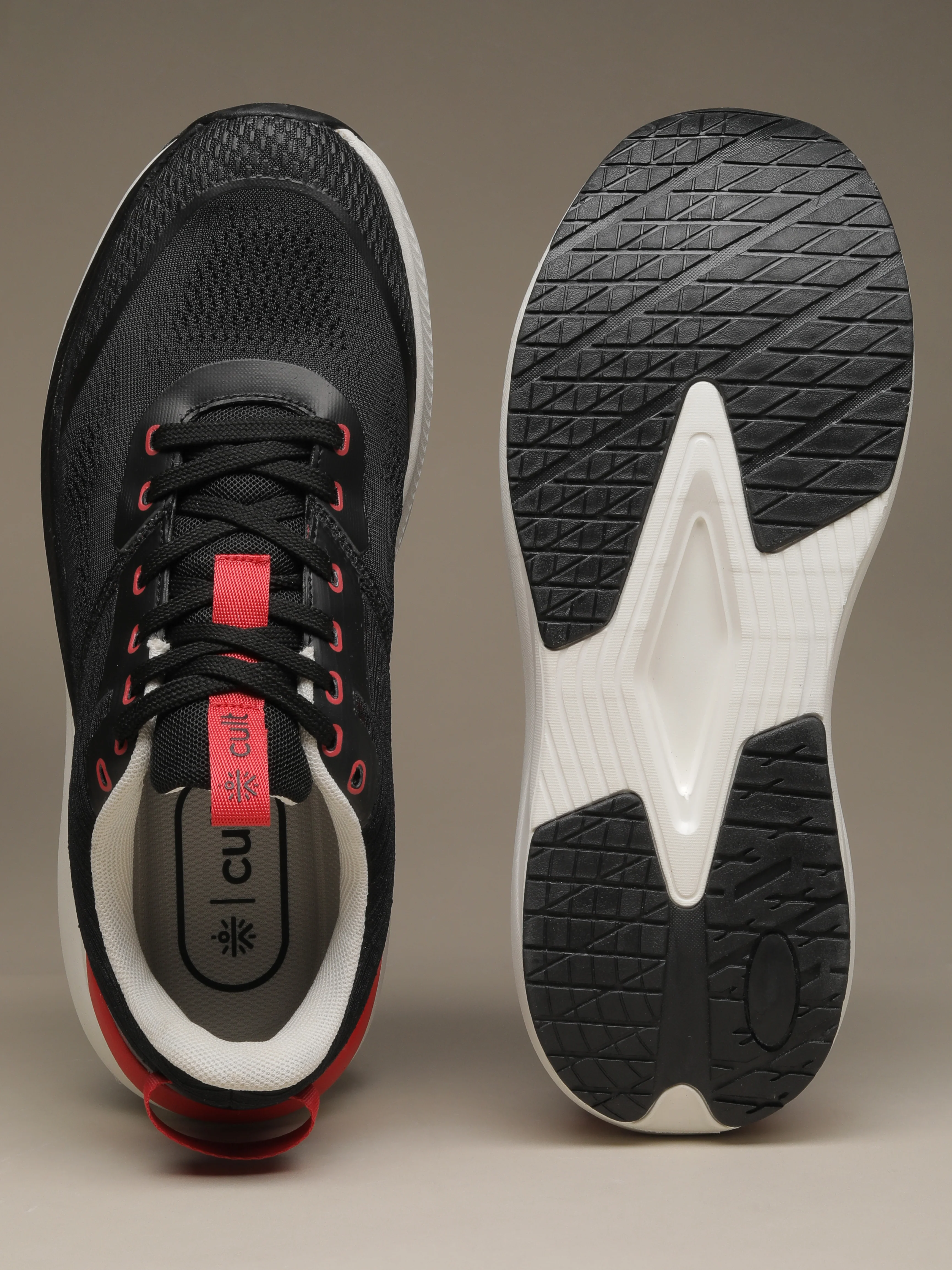 cult Men's Kairo Running Shoes - Black/Red - Image 9
